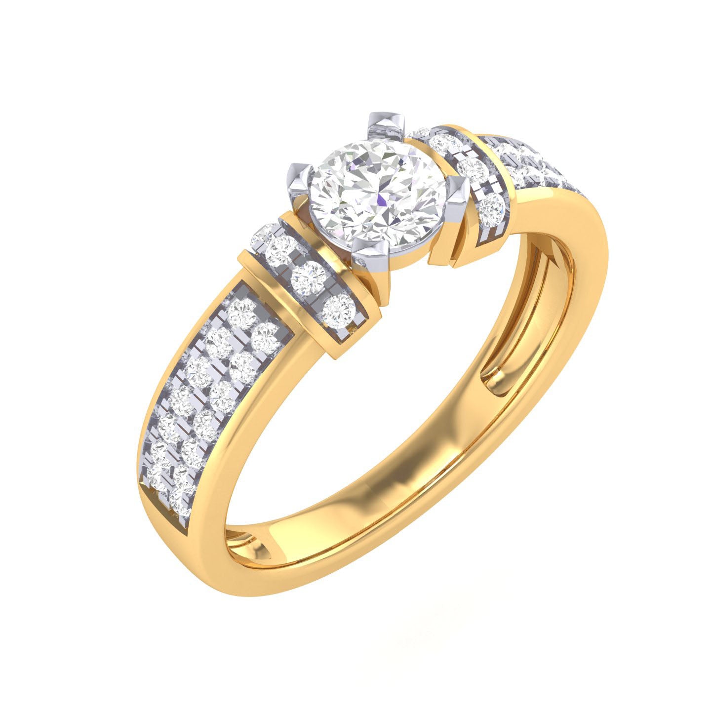 Yellow Gold Plated Sterling Silver Ring