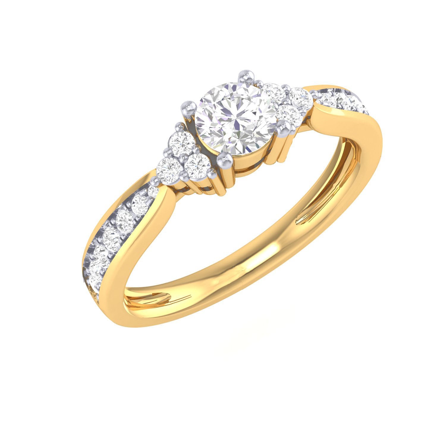 Yellow Gold Plated Sterling Silver Ring