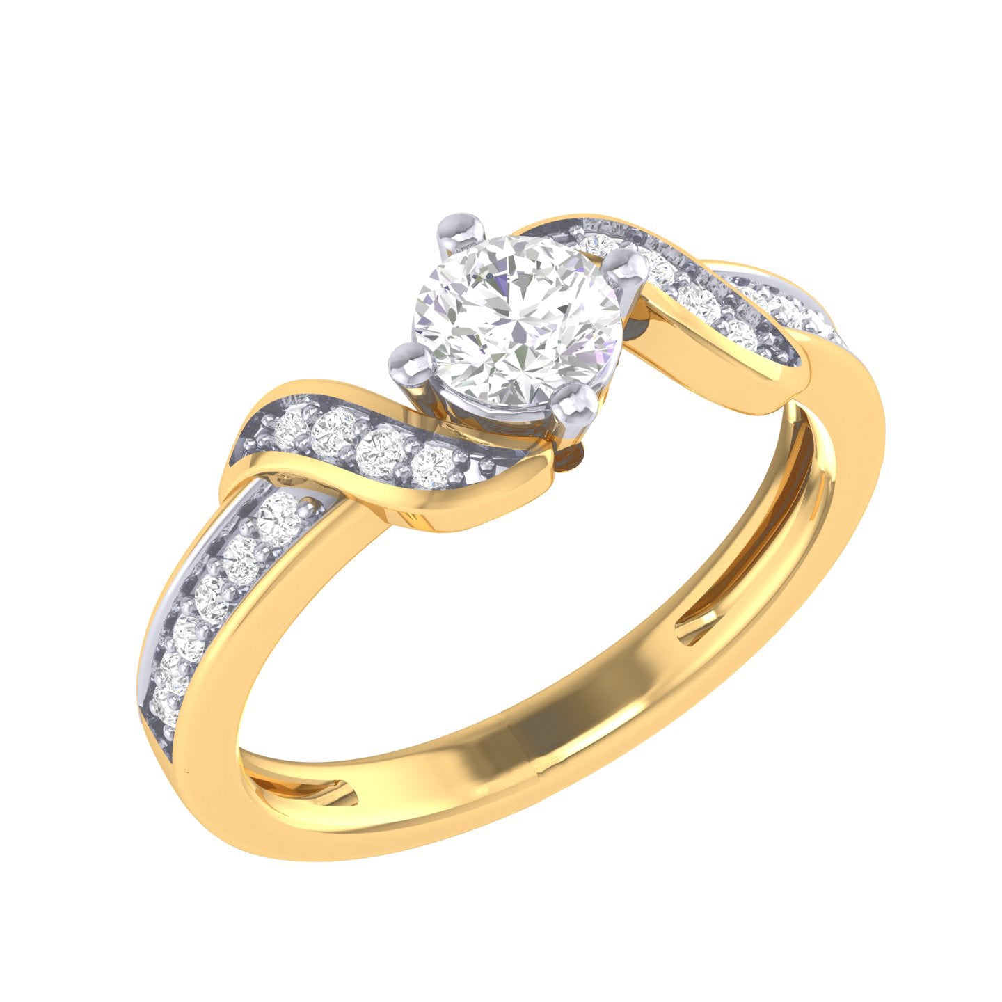 Yellow Gold Plated Sterling Silver Ring