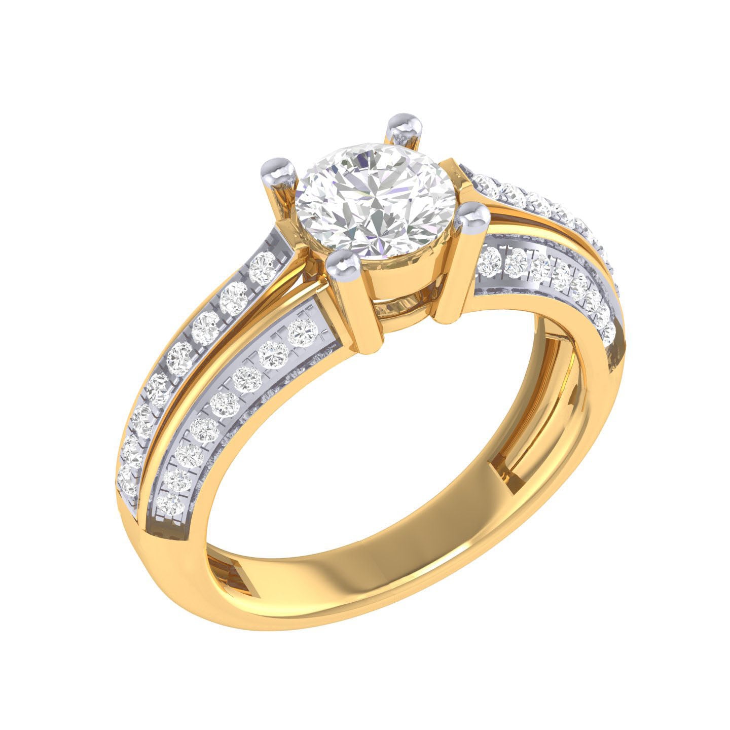 Yellow Gold Plated Sterling Silver Ring