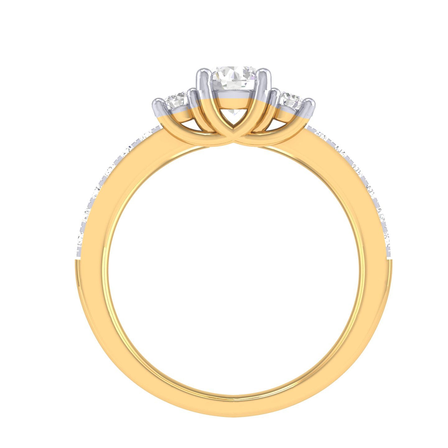 Yellow Gold Plated Sterling Silver Ring