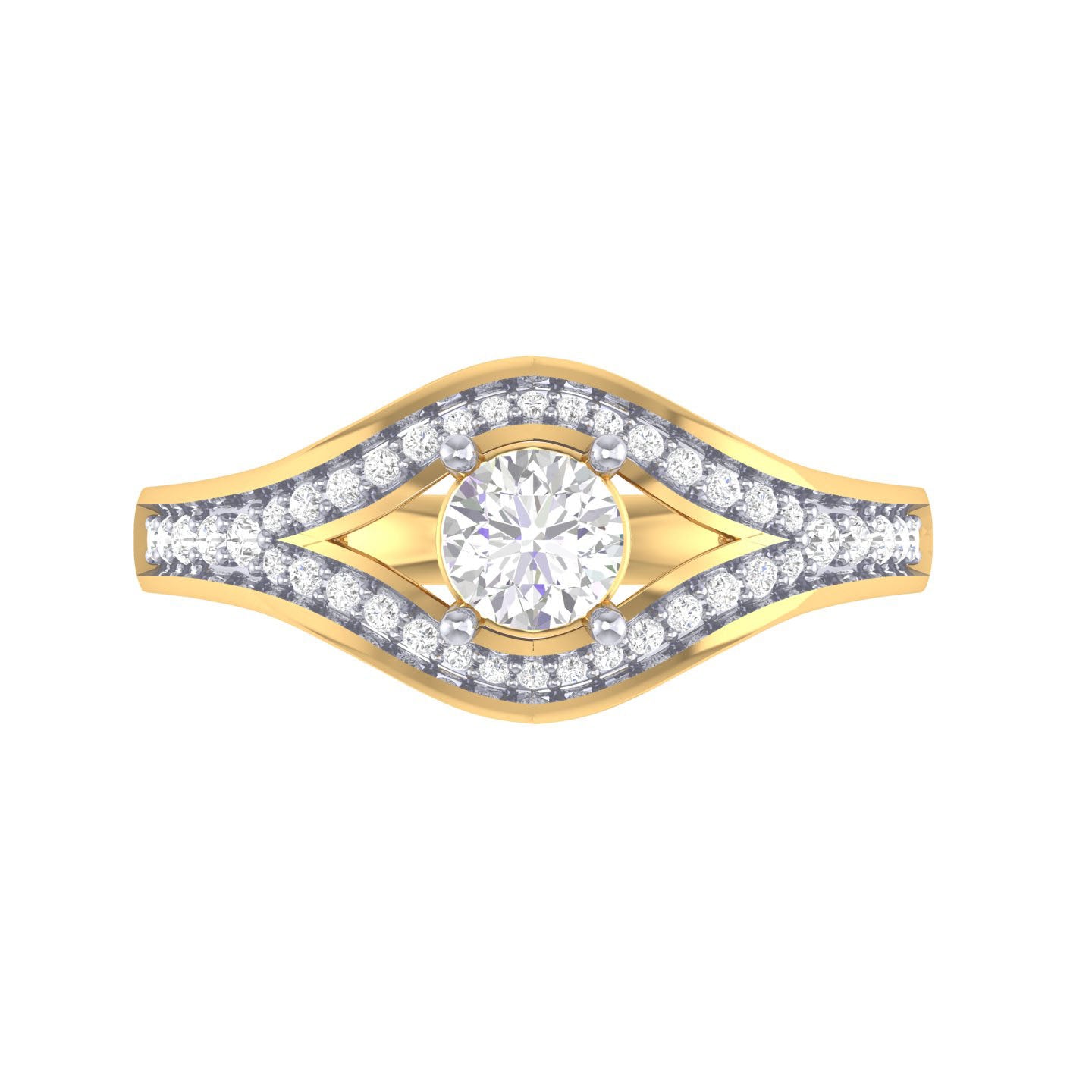 Yellow Gold Plated Sterling Silver Ring