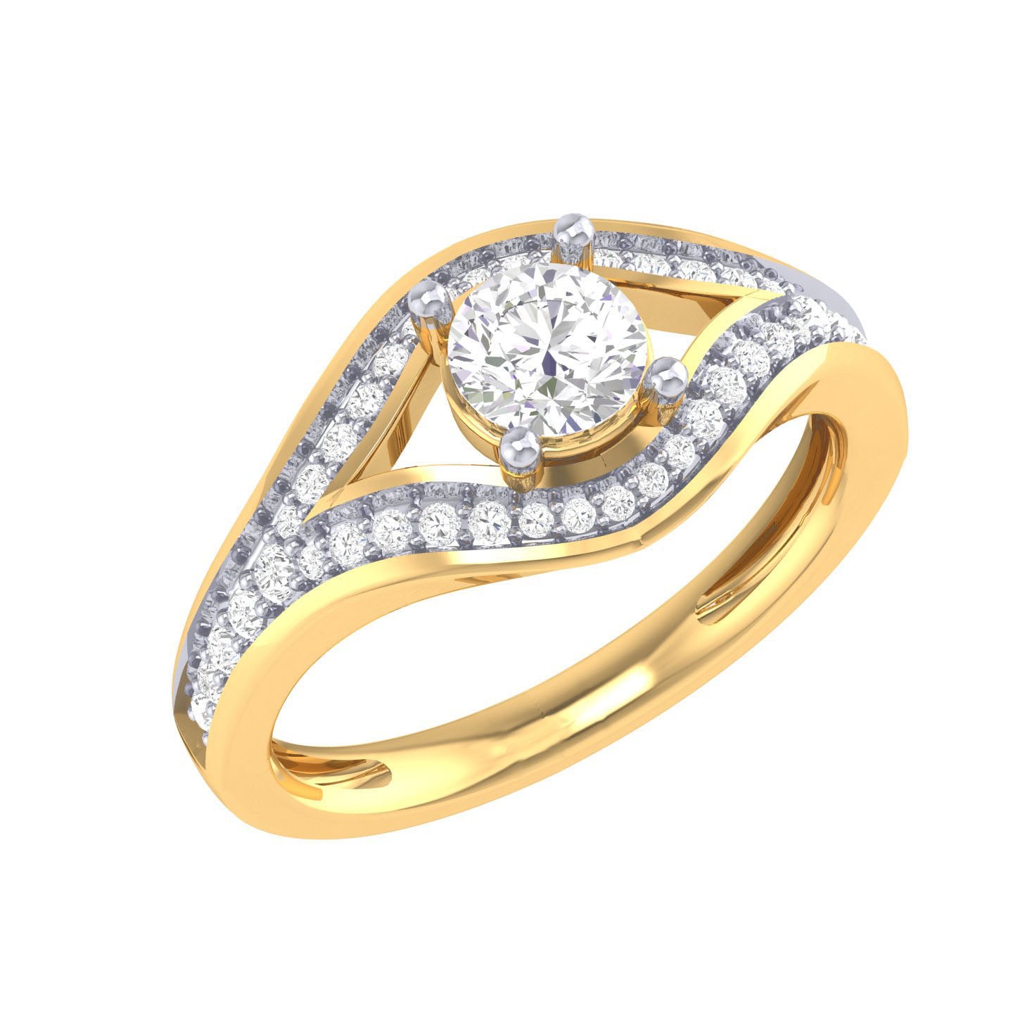 Yellow Gold Plated Sterling Silver Ring