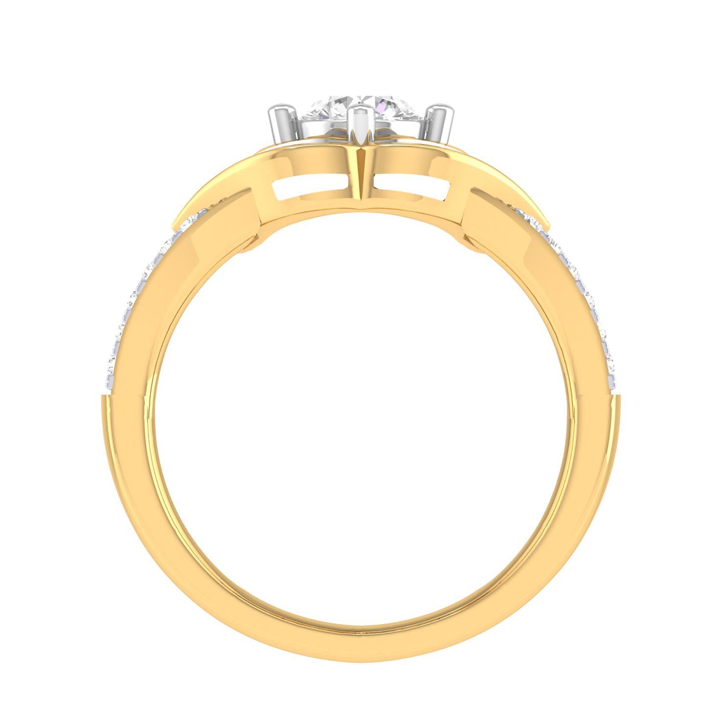 Yellow Gold Plated Sterling Silver Ring