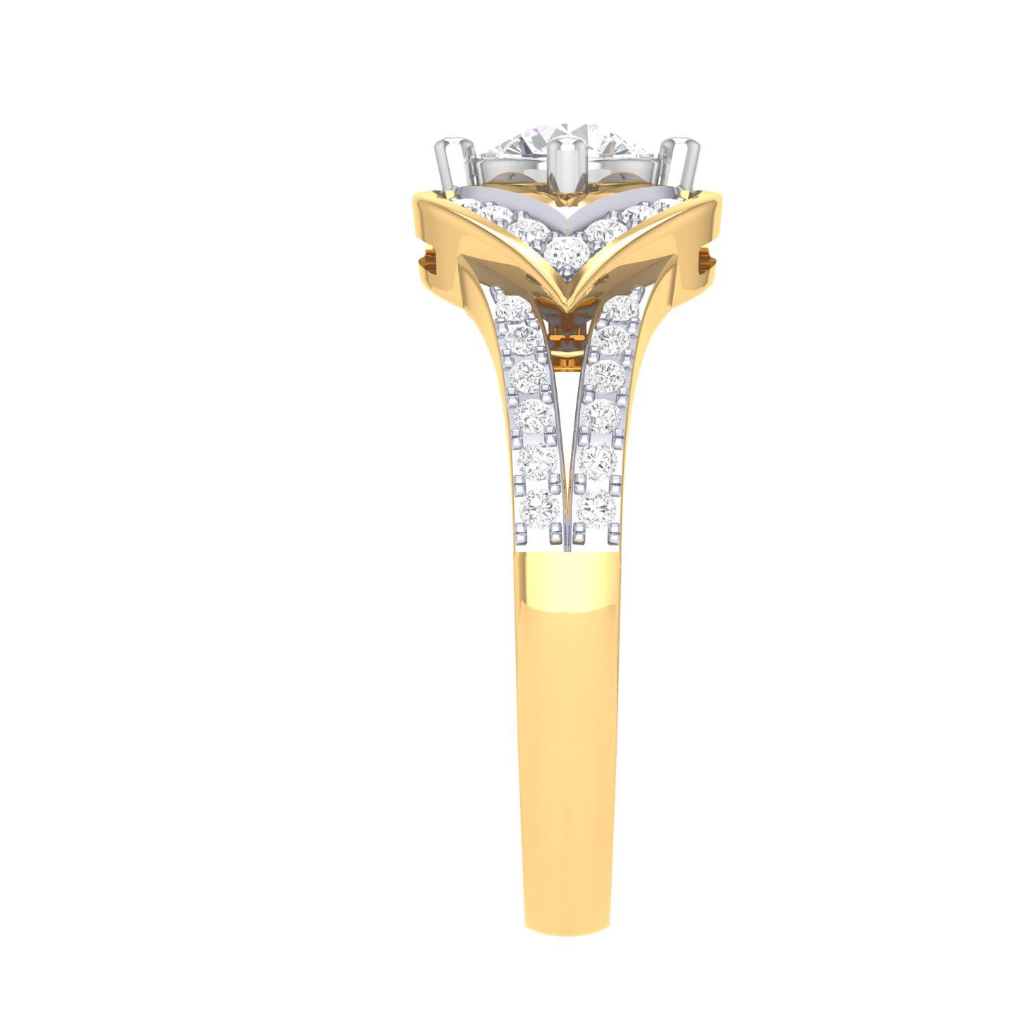 Yellow Gold Plated Sterling Silver Ring