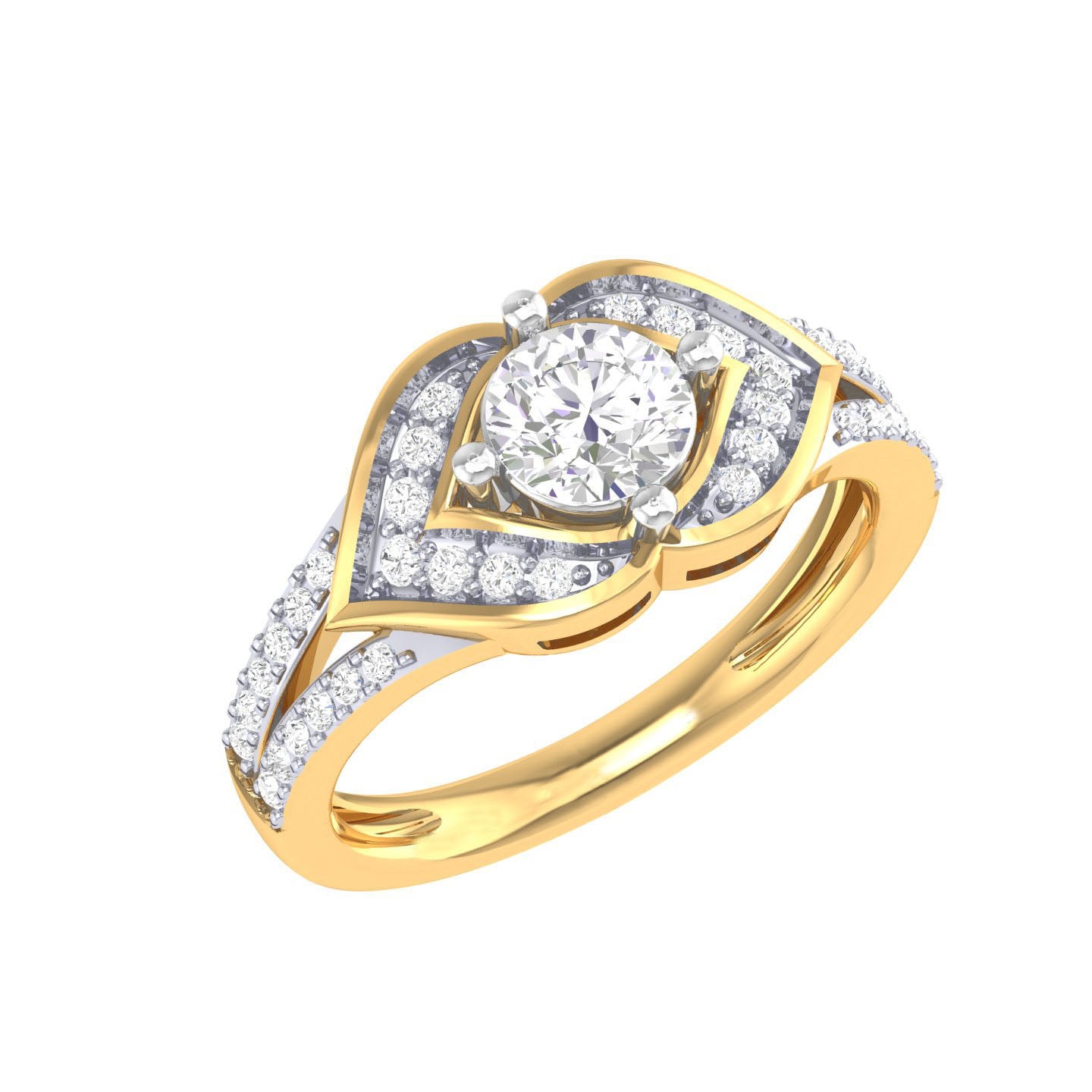 Yellow Gold Plated Sterling Silver Ring