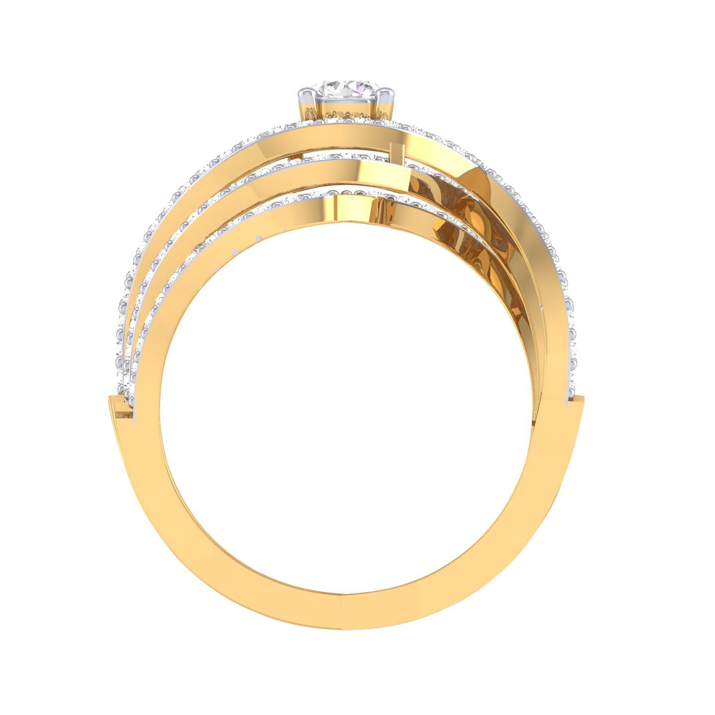 Yellow Gold Plated Sterling Silver Ring
