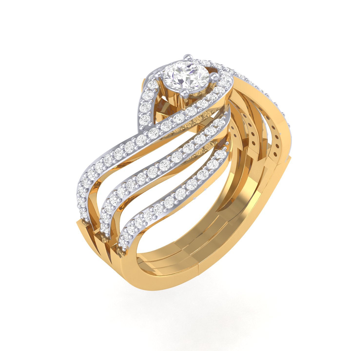 Yellow Gold Plated Sterling Silver Ring