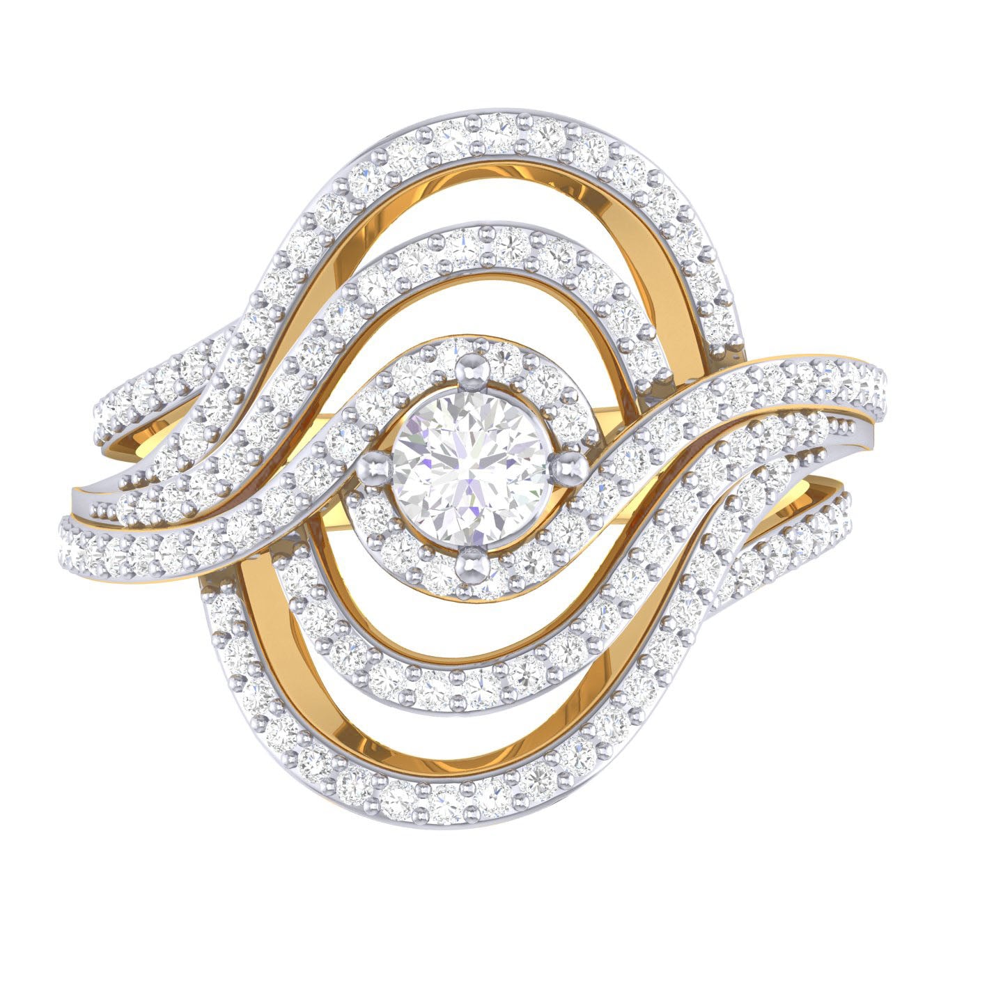 Yellow Gold Plated Sterling Silver Ring