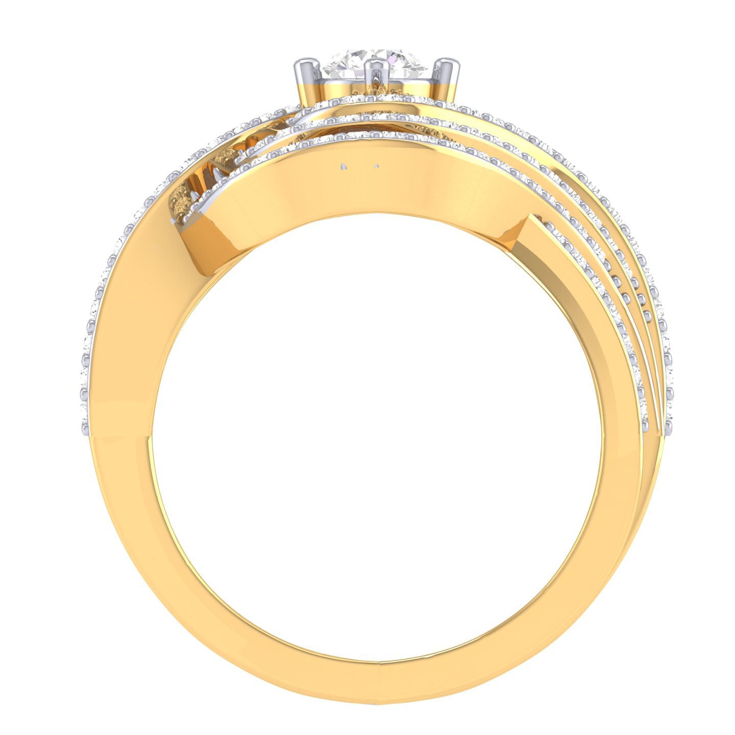 Yellow Gold Plated Sterling Silver Ring