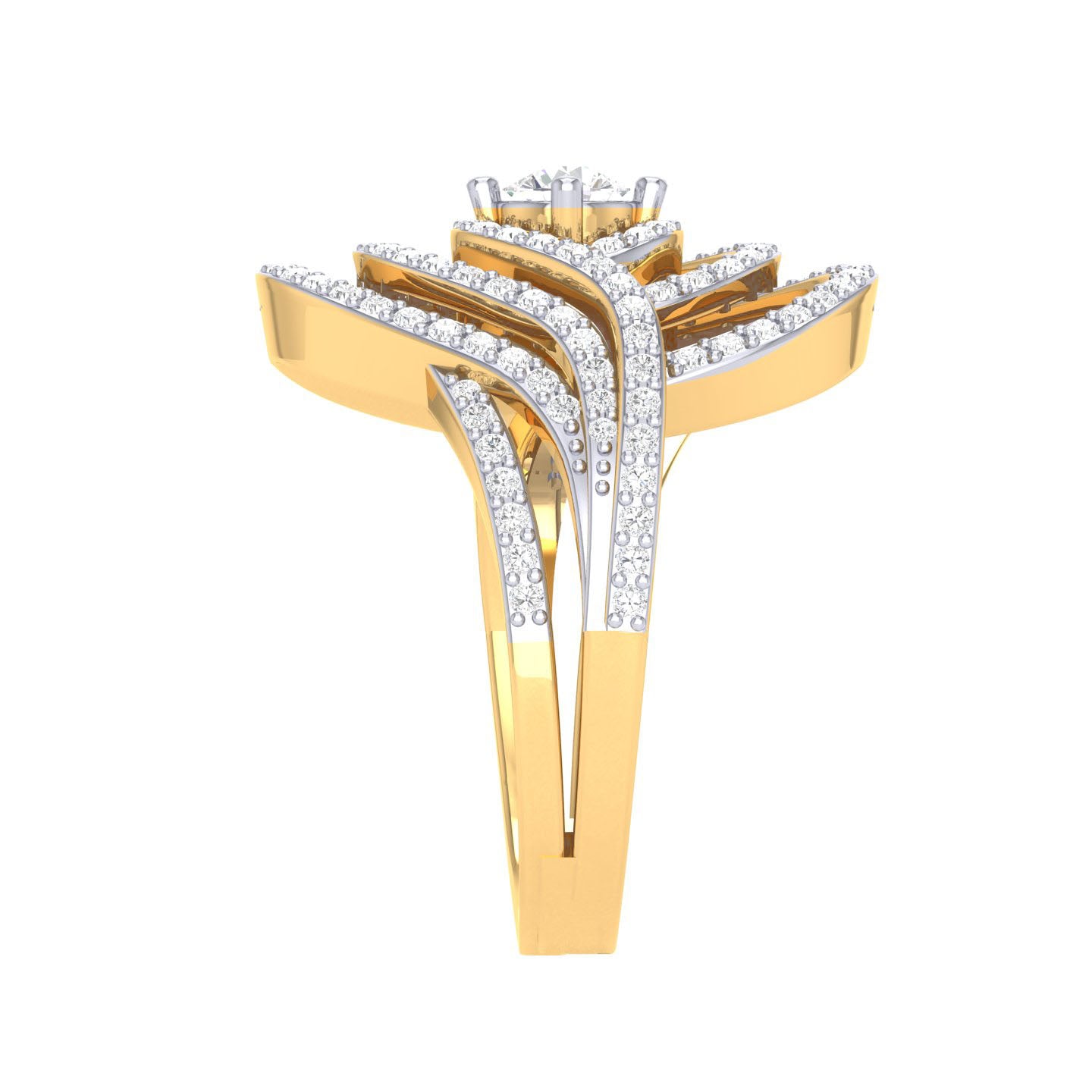 Yellow Gold Plated Sterling Silver Ring