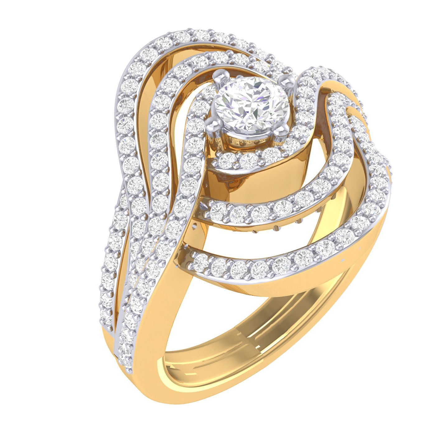 Yellow Gold Plated Sterling Silver Ring