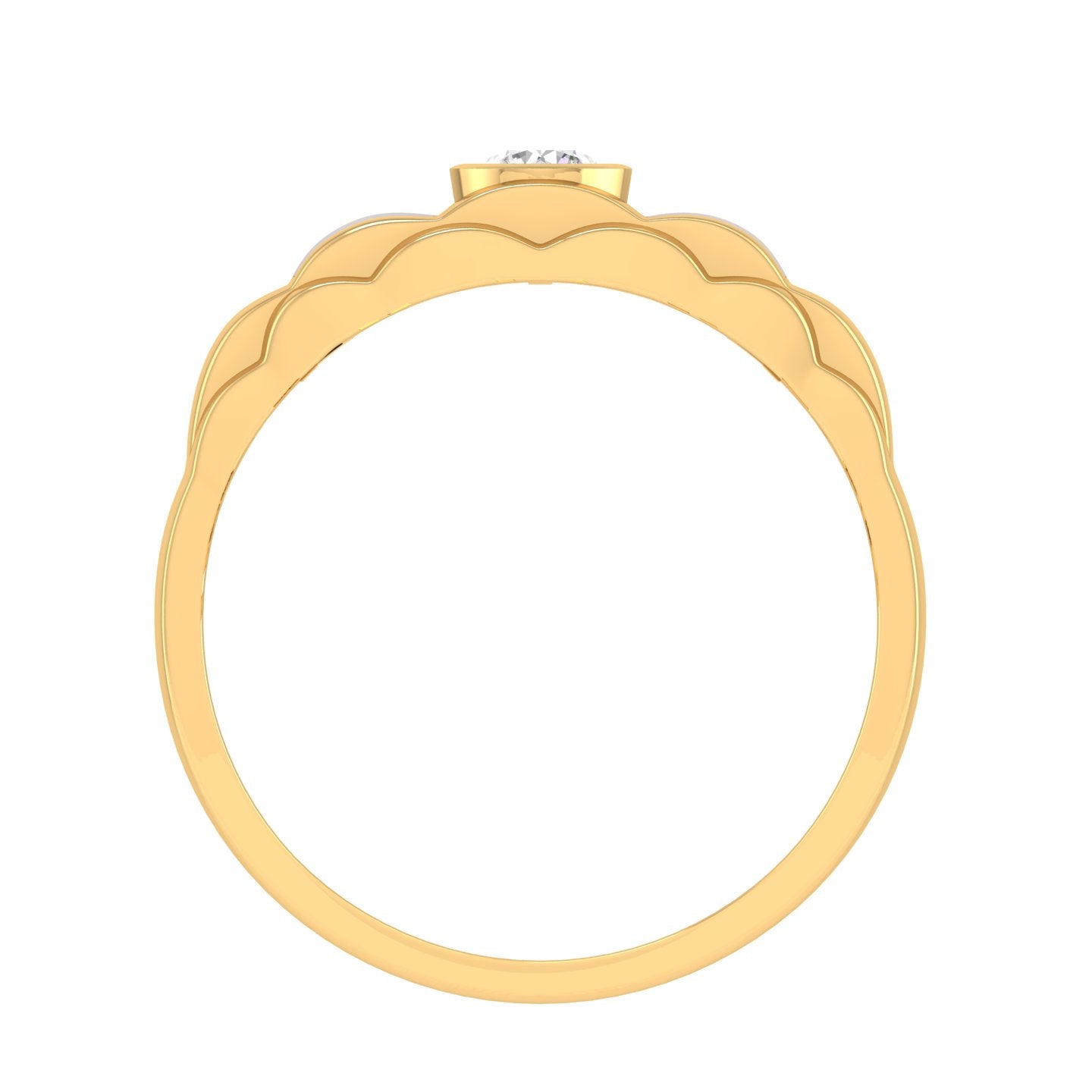 Yellow Gold Plated Sterling Silver Ring