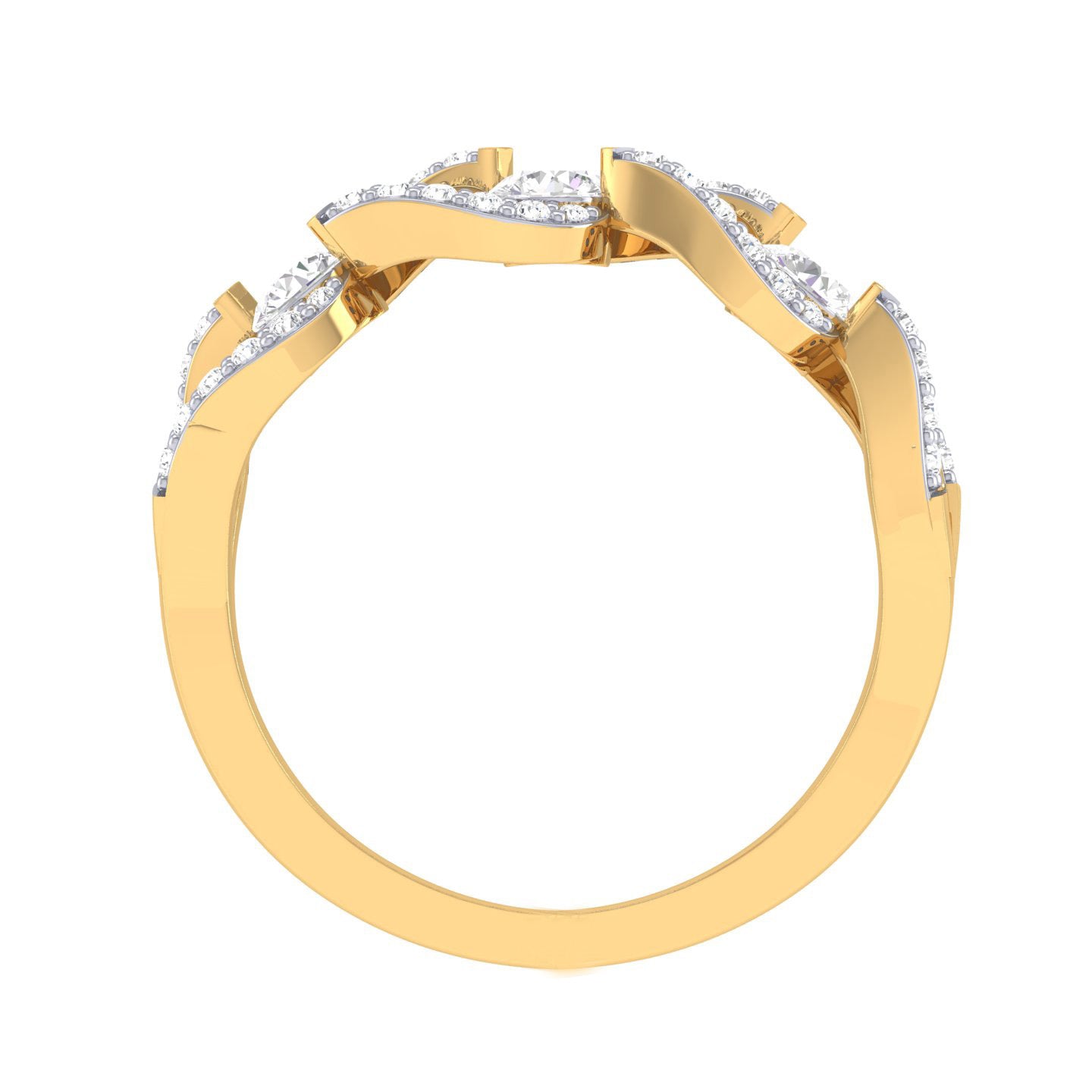 Yellow Gold Plated Sterling Silver Ring