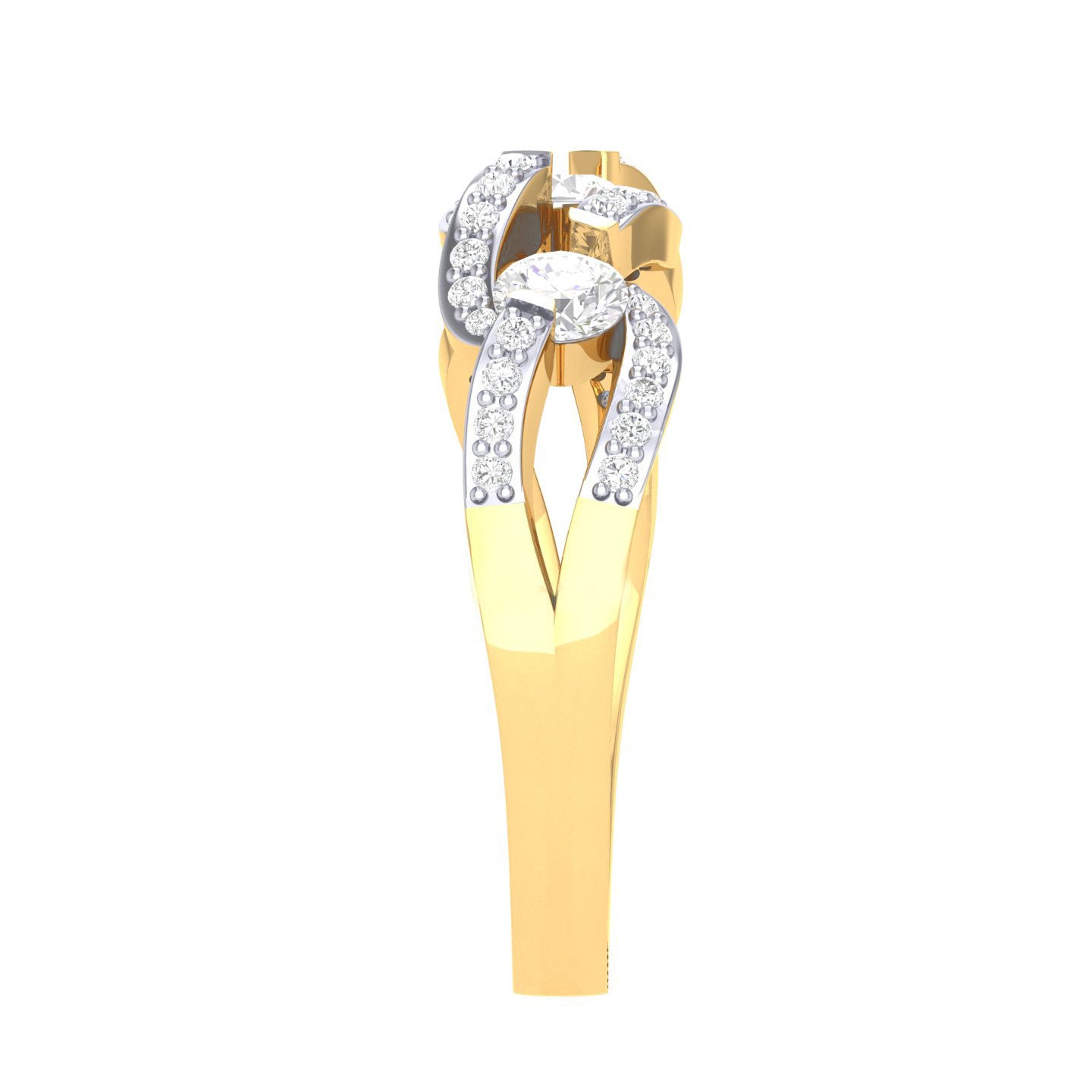Yellow Gold Plated Sterling Silver Ring