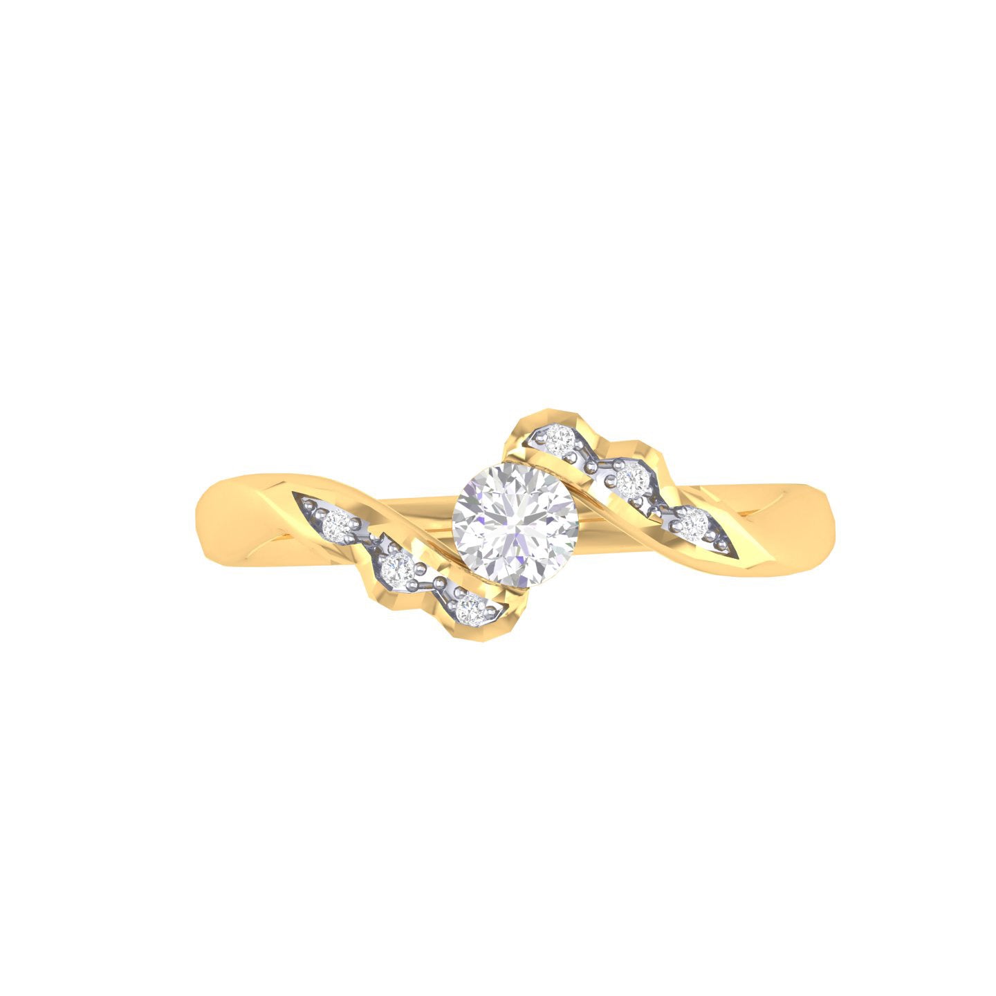 Yellow Gold Plated Sterling Silver Ring