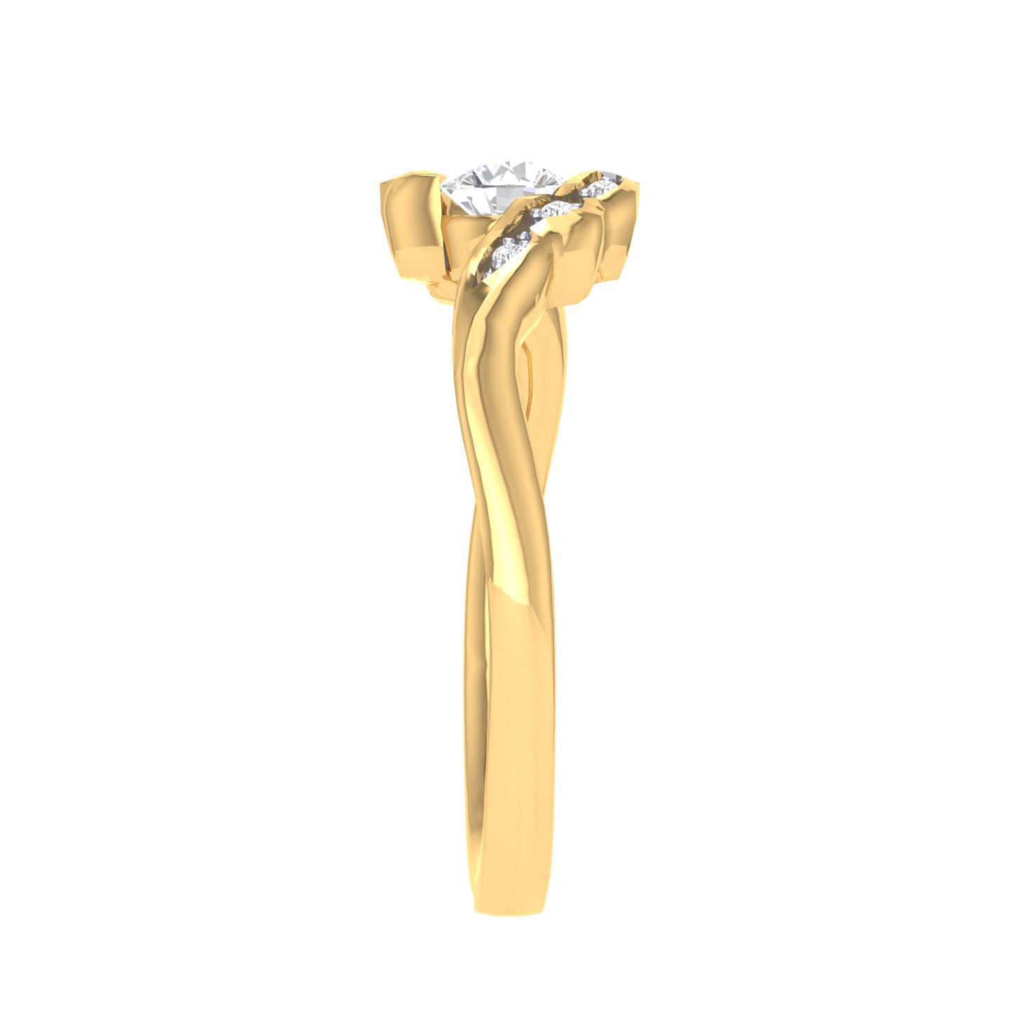 Yellow Gold Plated Sterling Silver Ring