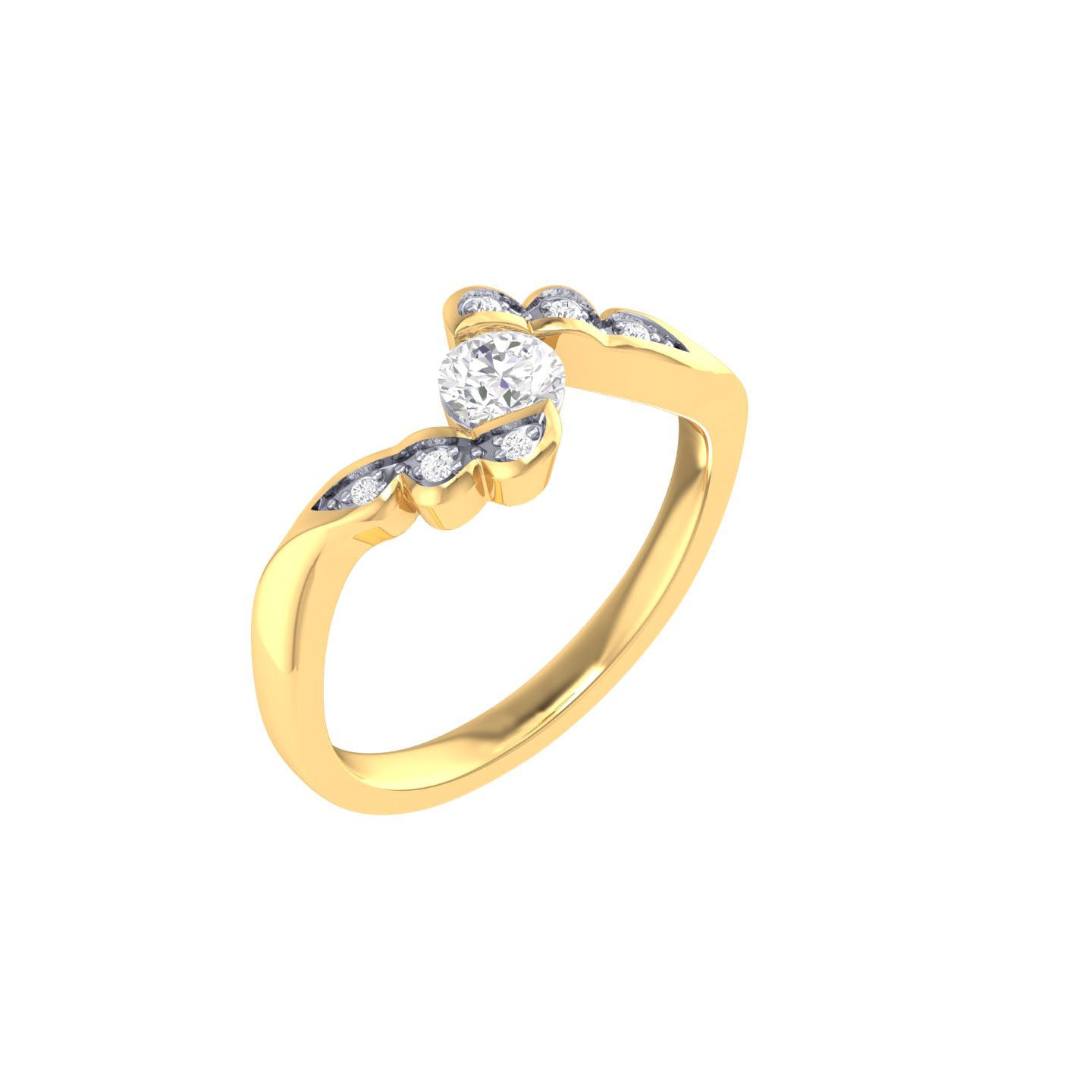 Yellow Gold Plated Sterling Silver Ring