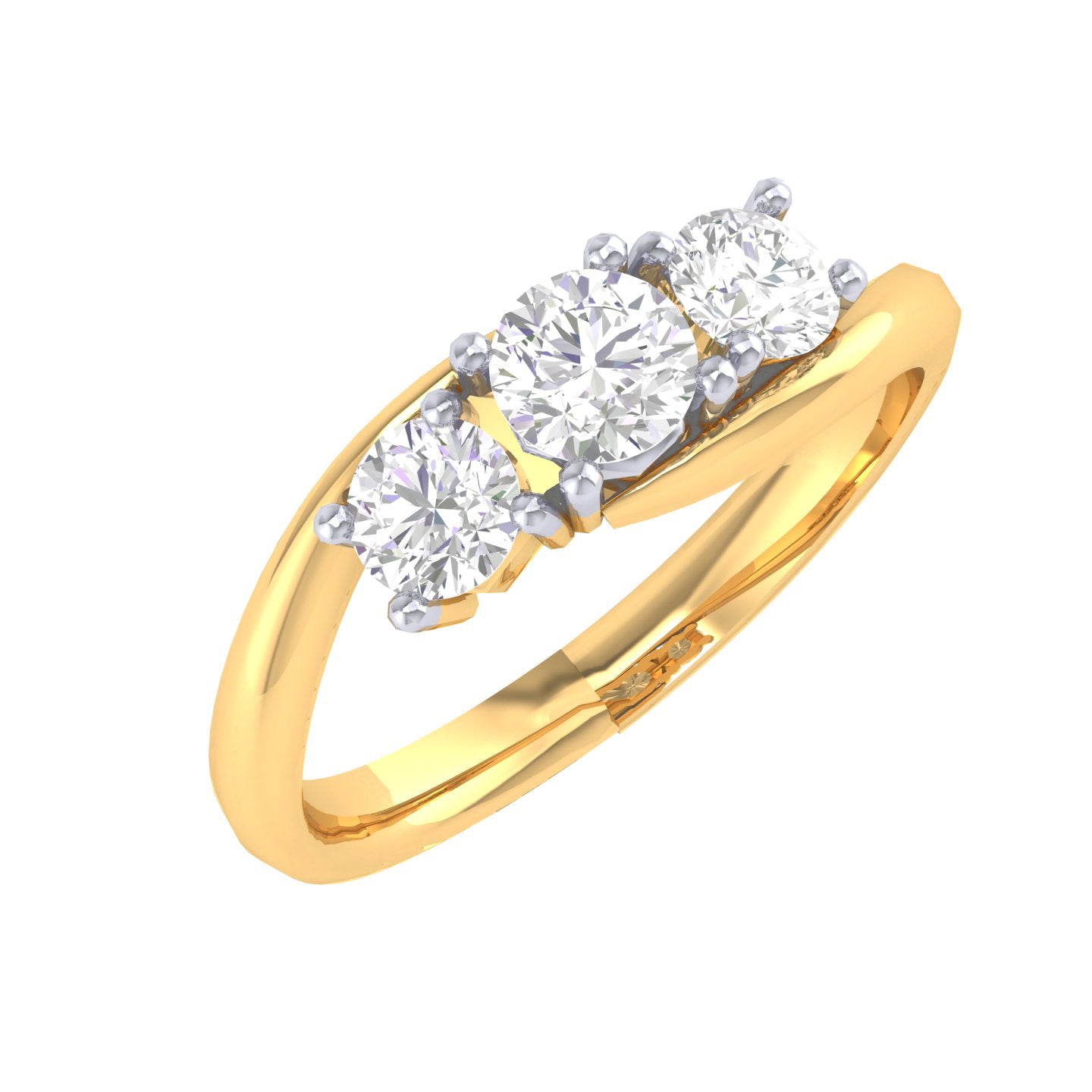 Yellow Gold Plated Sterling Silver Ring