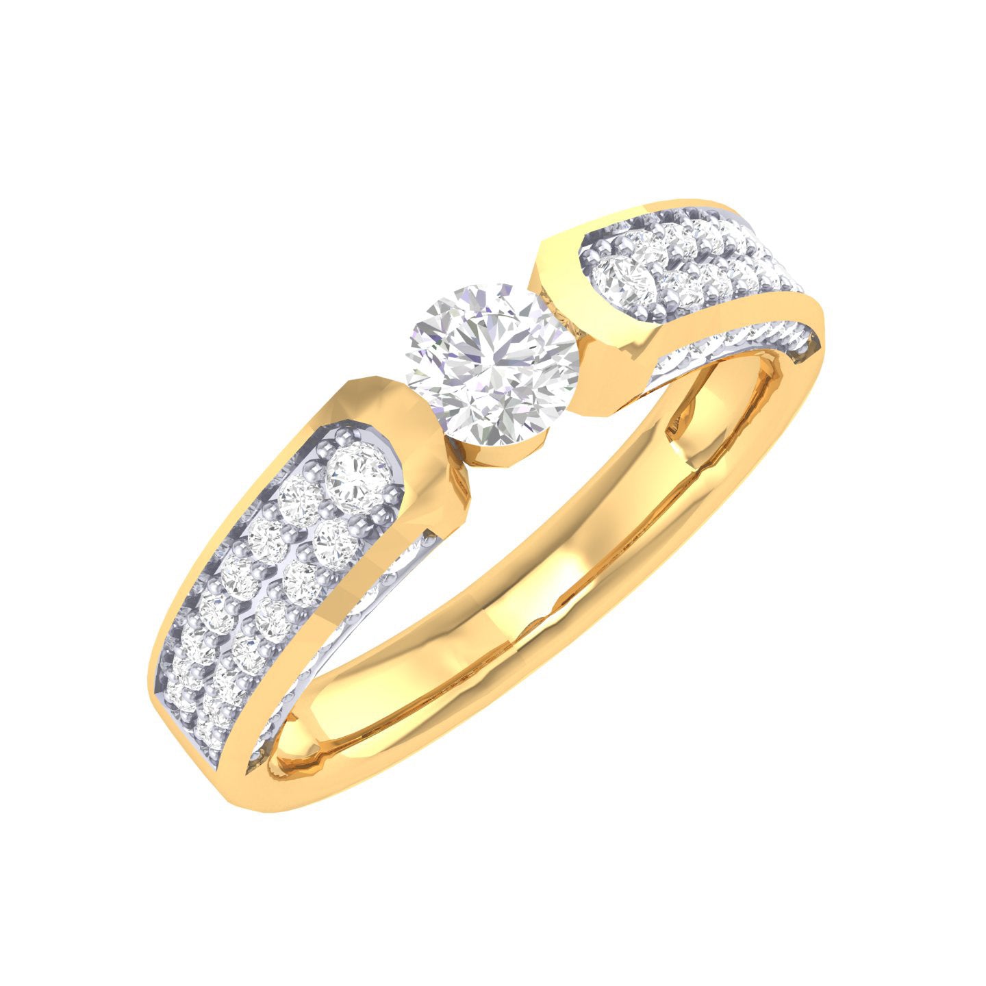Yellow Gold Plated Sterling Silver Ring