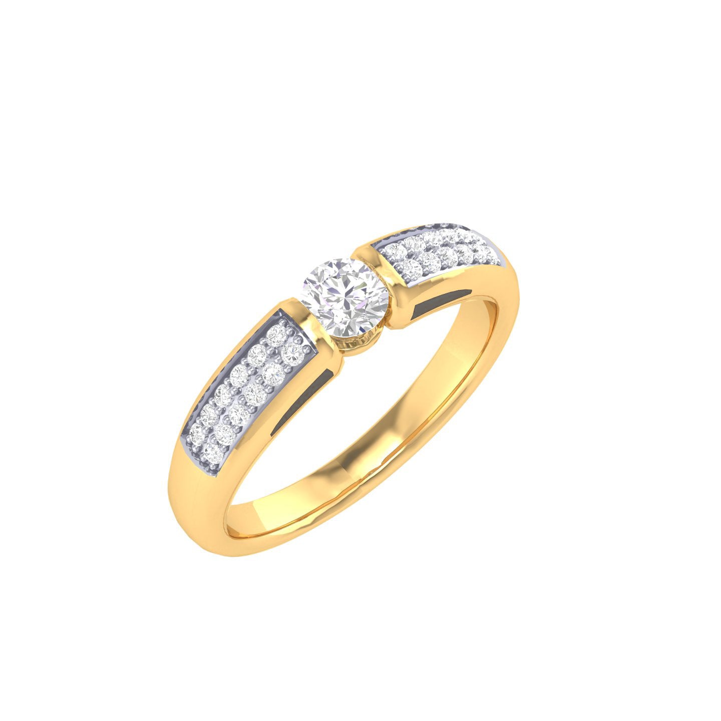 Yellow Gold Plated Sterling Silver Ring