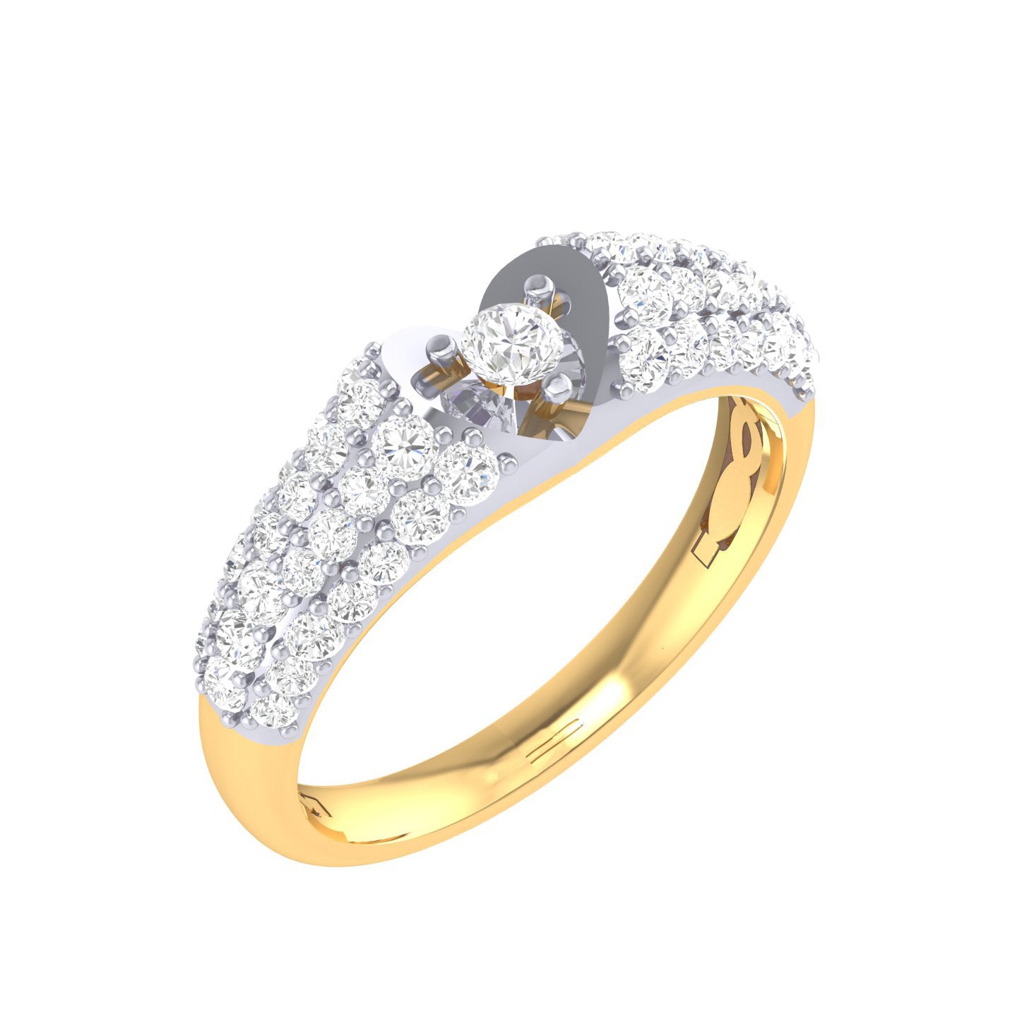 Yellow Gold Plated Sterling Silver Ring
