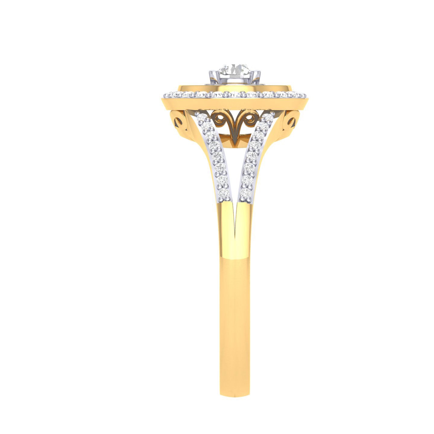 Yellow Gold Plated Sterling Silver Ring