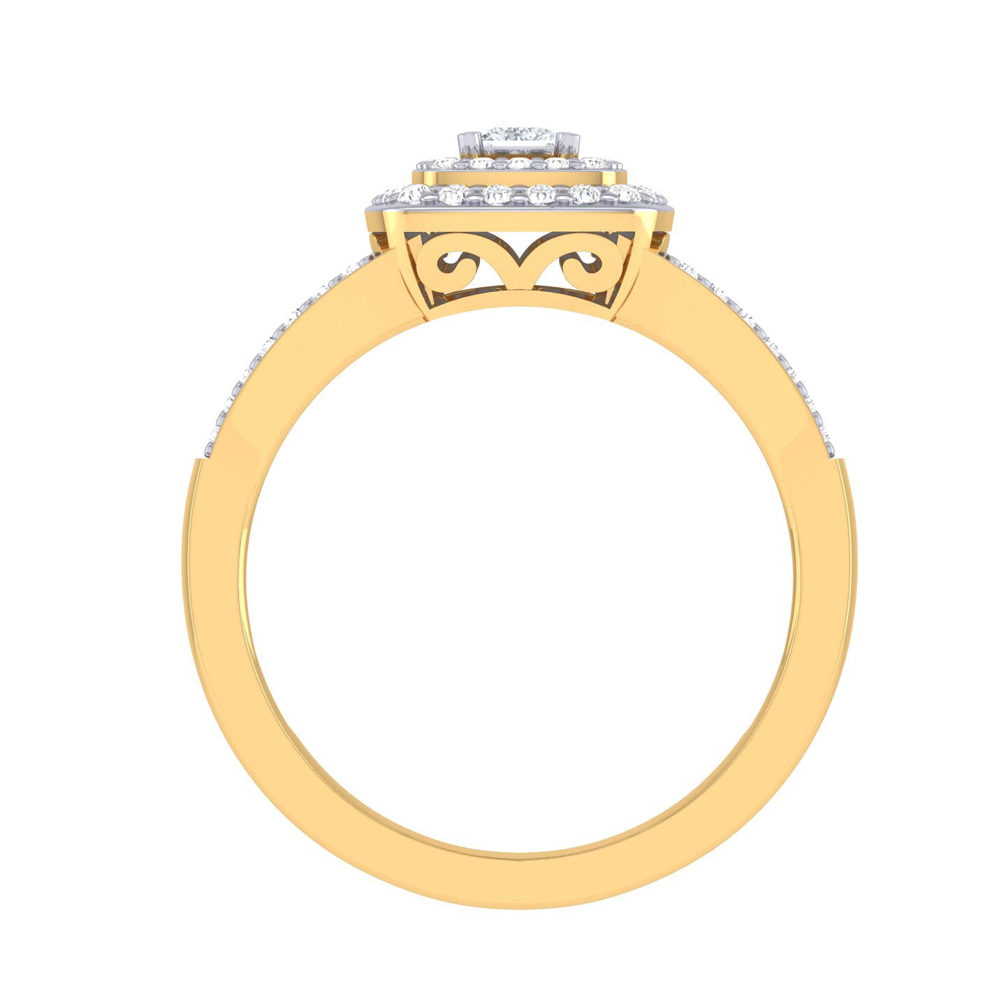 Yellow Gold Plated Sterling Silver Ring