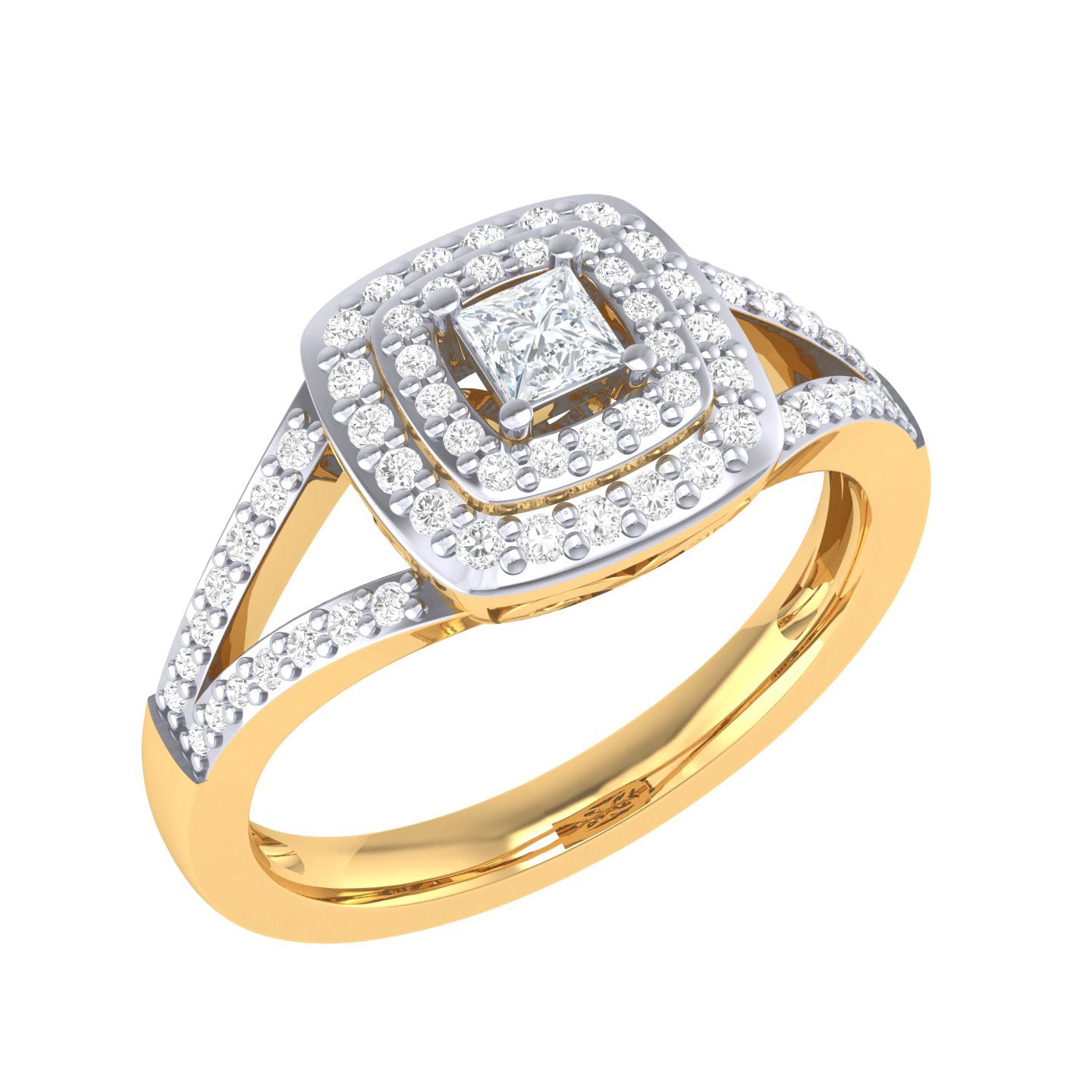 Yellow Gold Plated Sterling Silver Ring