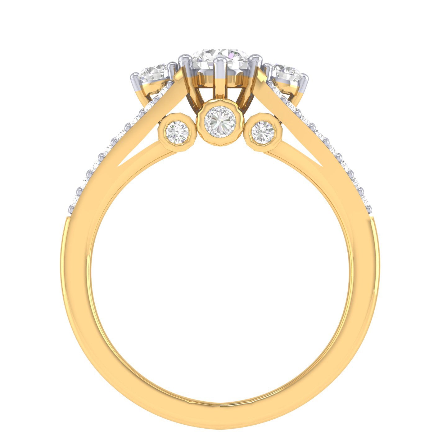 Yellow Gold Plated Sterling Silver Ring