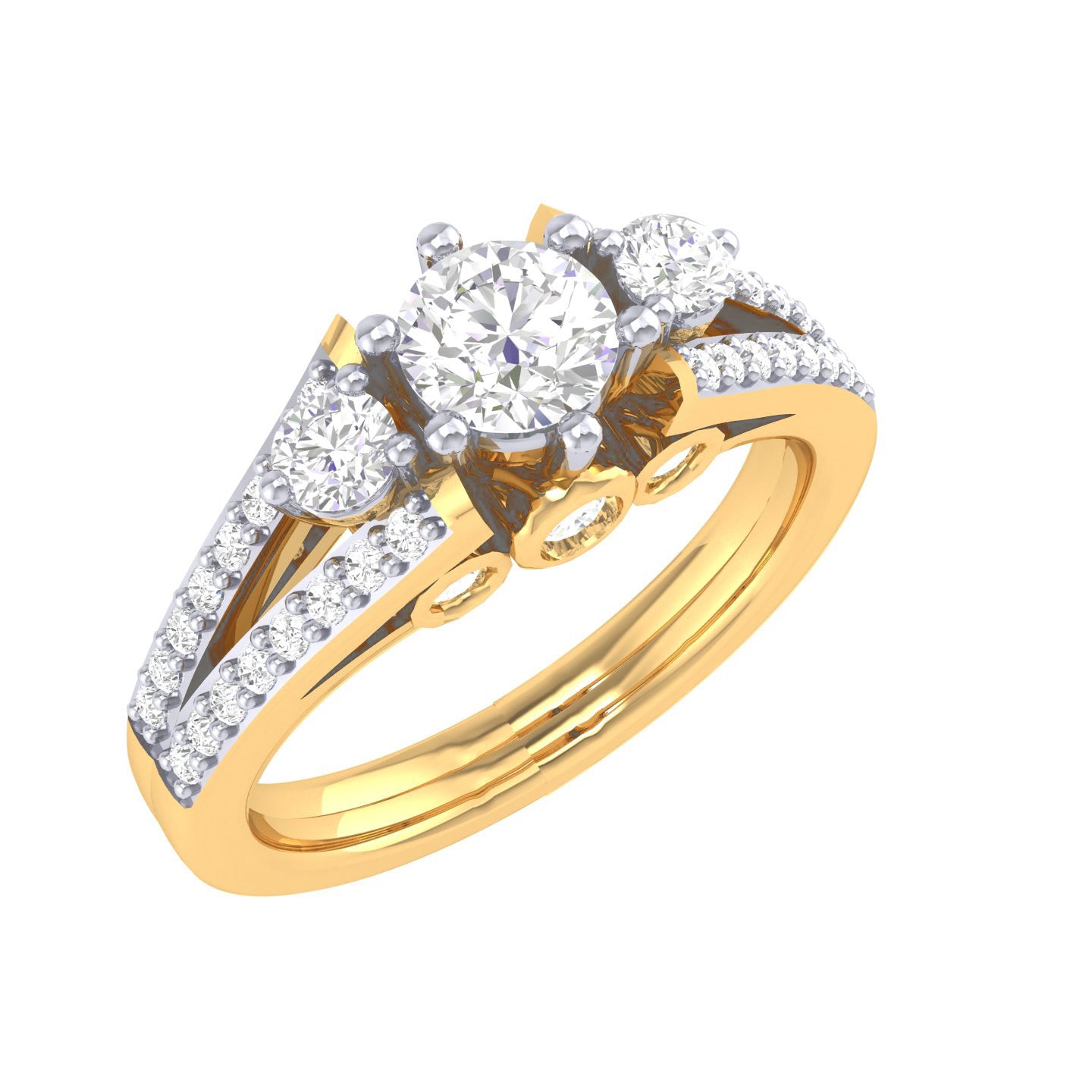 Yellow Gold Plated Sterling Silver Ring