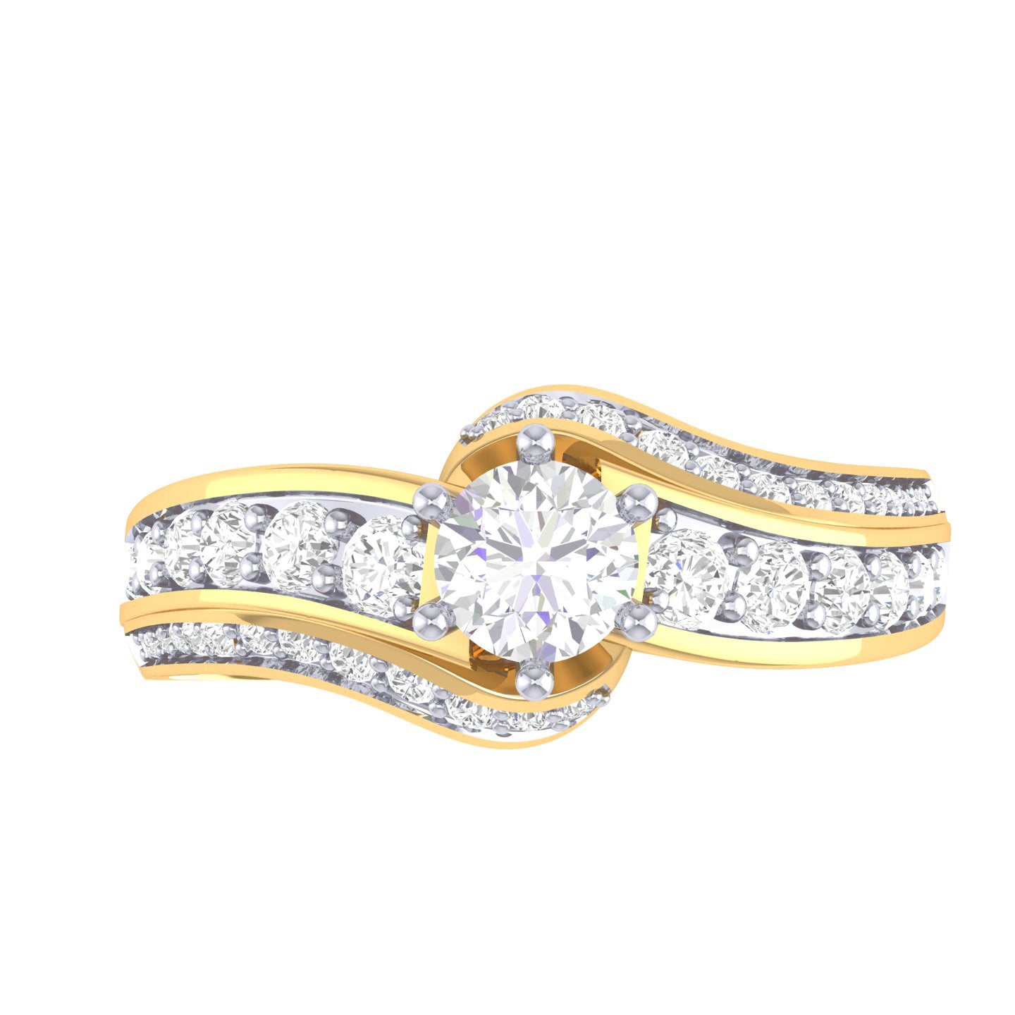 Yellow Gold Plated Sterling Silver Ring