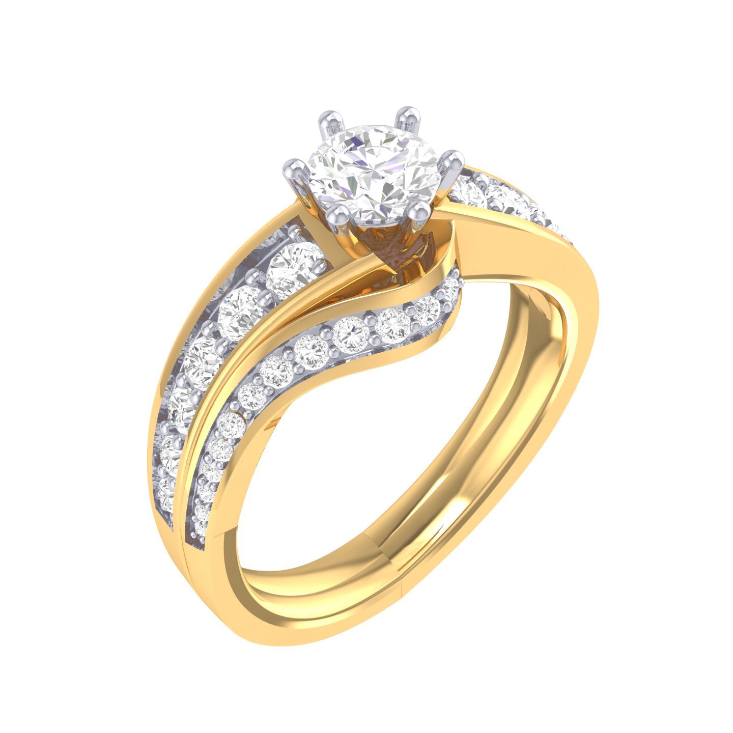 Yellow Gold Plated Sterling Silver Ring