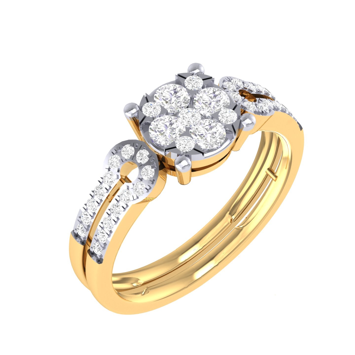 Yellow Gold Plated Sterling Silver Ring