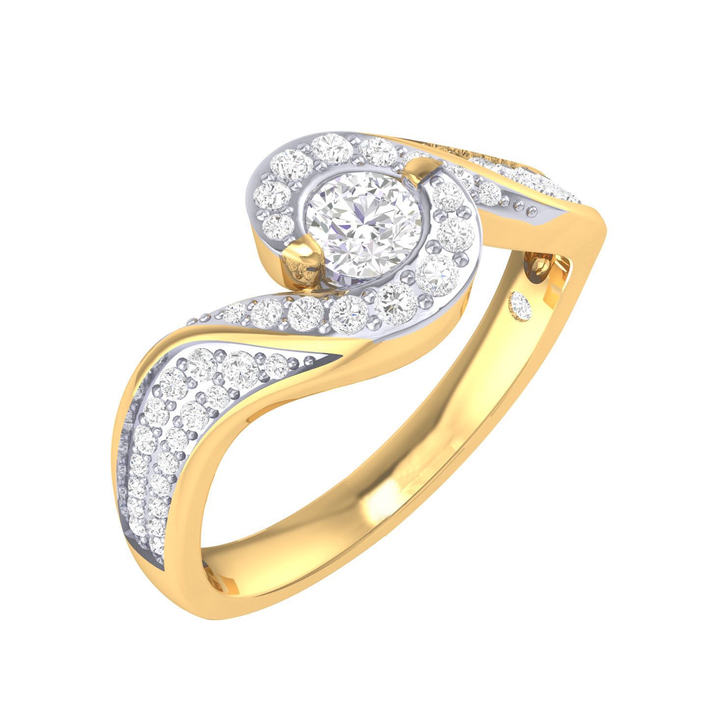 Yellow Gold Plated Sterling Silver Ring