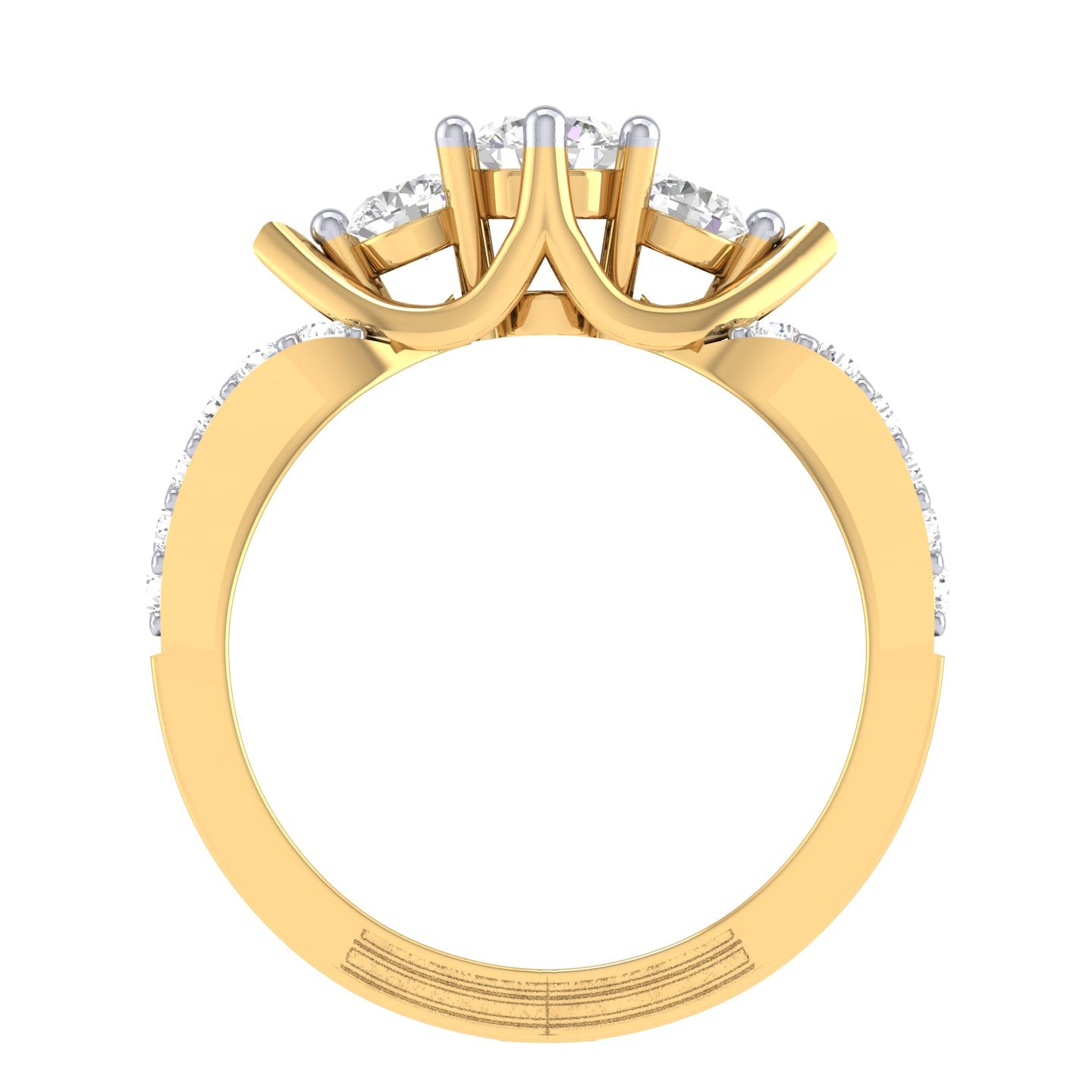 Yellow Gold Plated Sterling Silver Ring