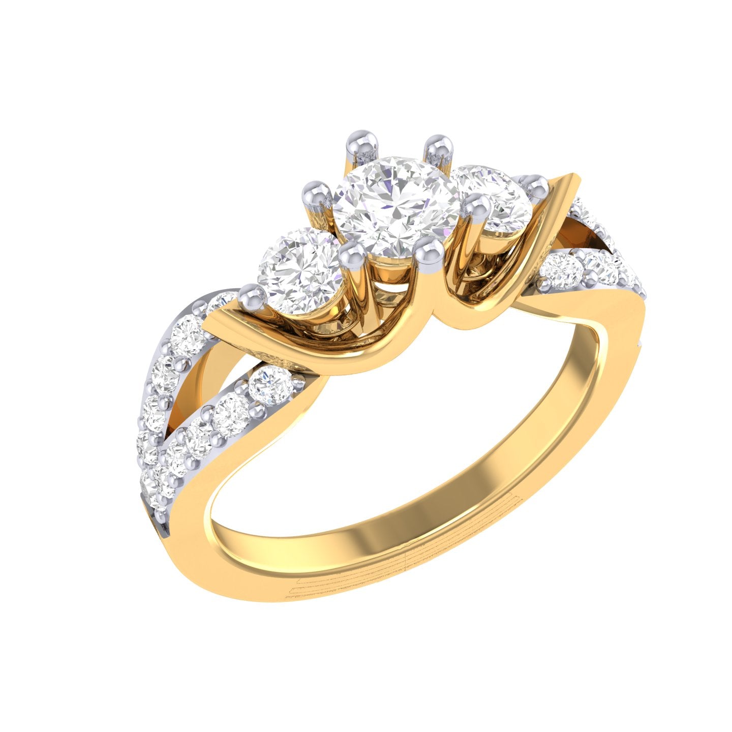 Yellow Gold Plated Sterling Silver Ring