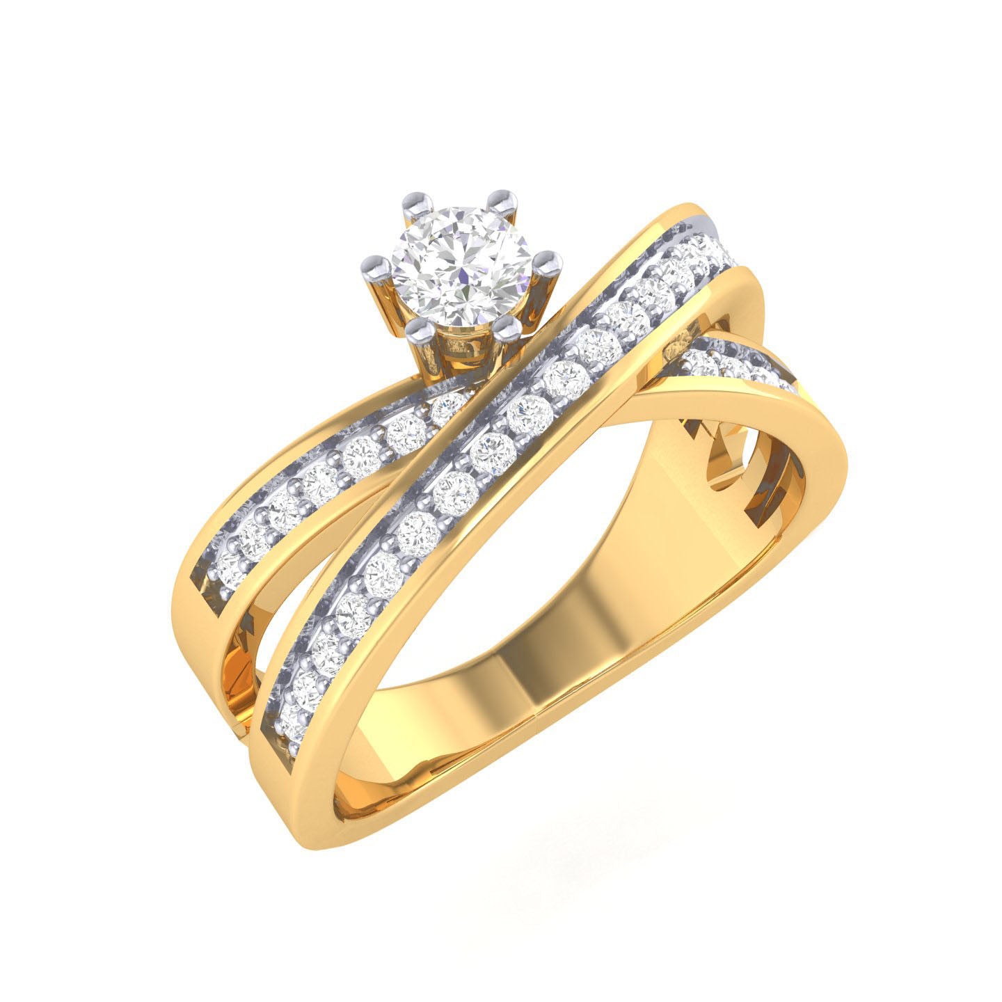 Yellow Gold Plated Sterling Silver Ring