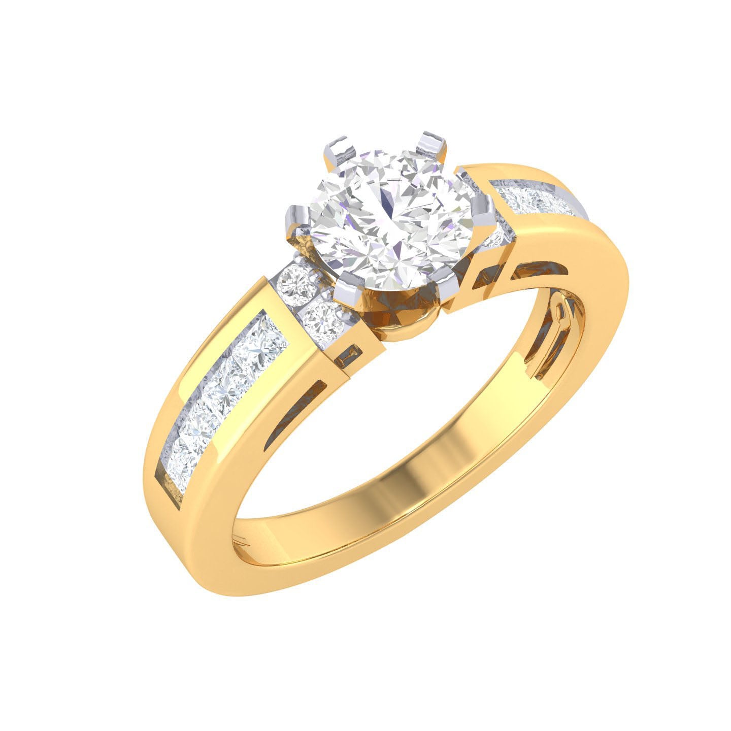 Yellow Gold Plated Sterling Silver Ring