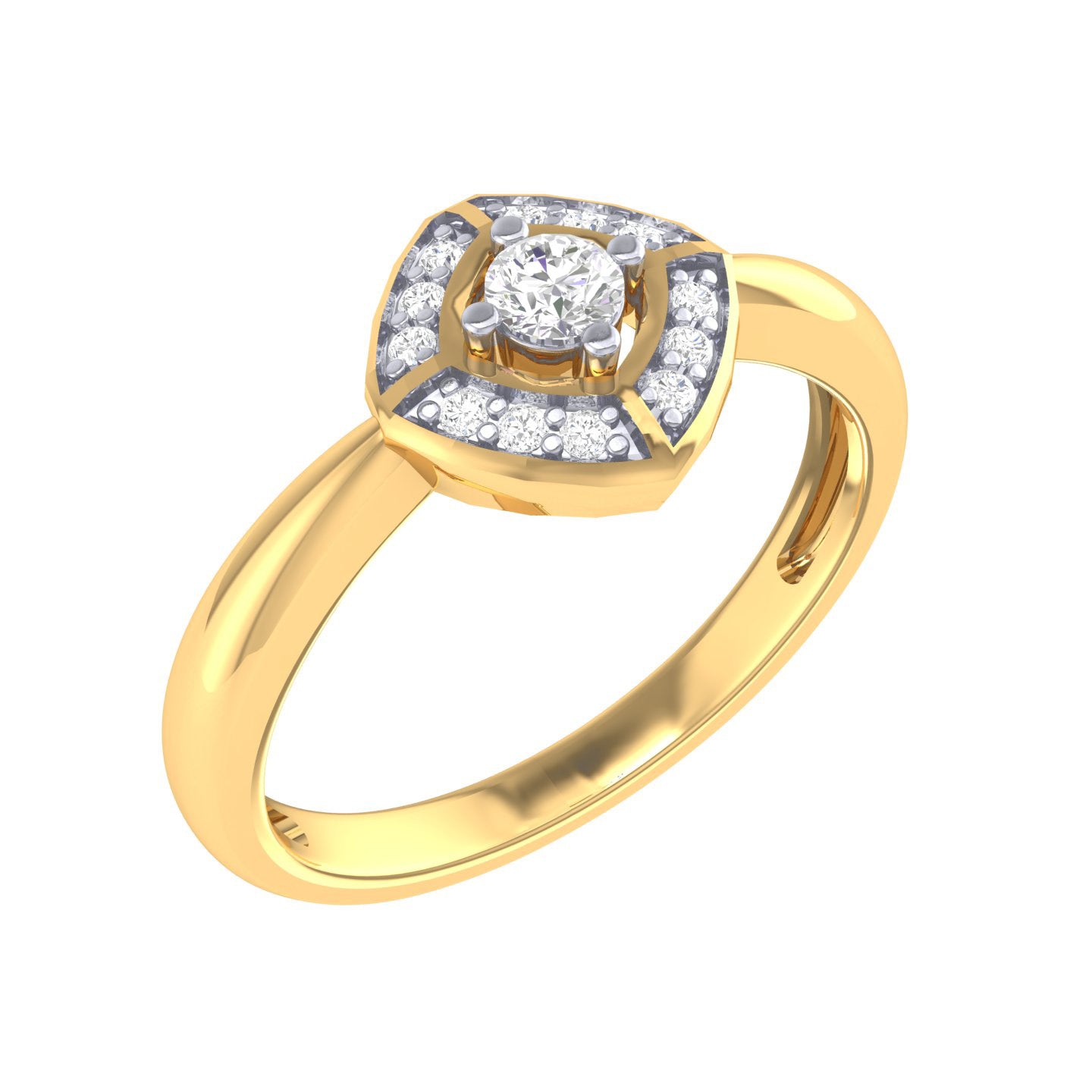 Yellow Gold Plated Sterling Silver Ring