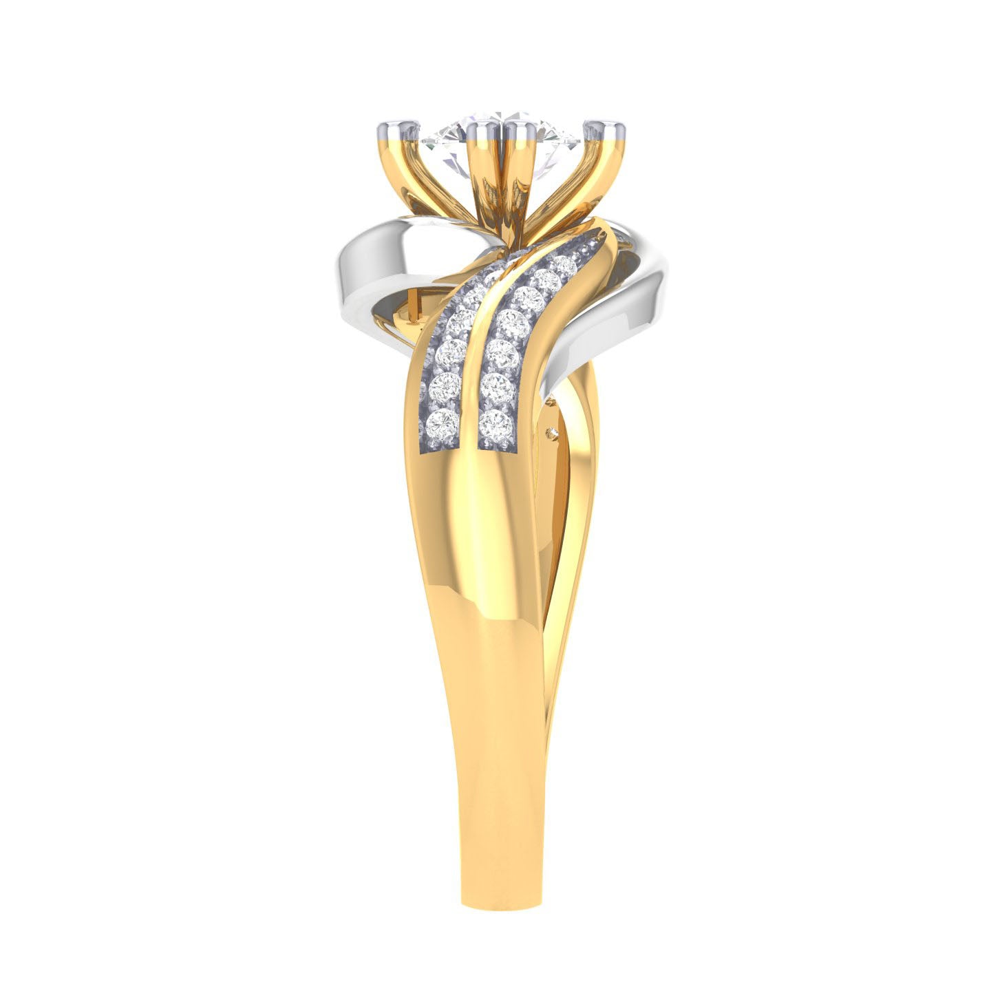 Yellow Gold Plated Sterling Silver Ring