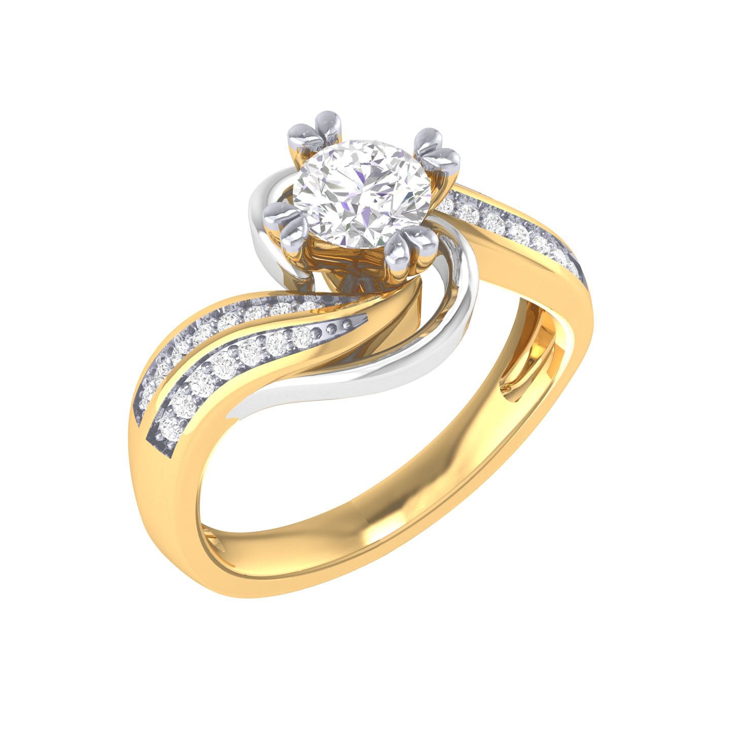 Yellow Gold Plated Sterling Silver Ring