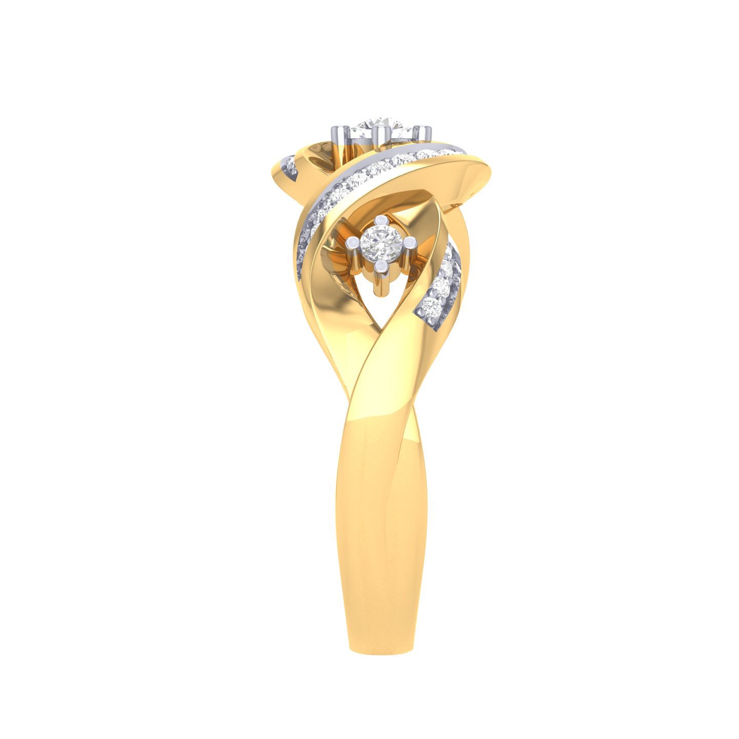 Yellow Gold Plated Sterling Silver Ring