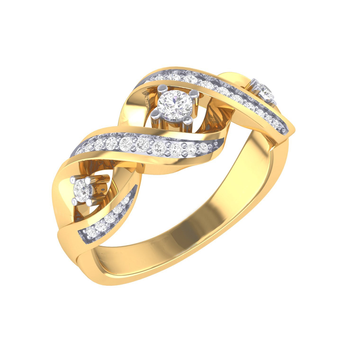 Yellow Gold Plated Sterling Silver Ring