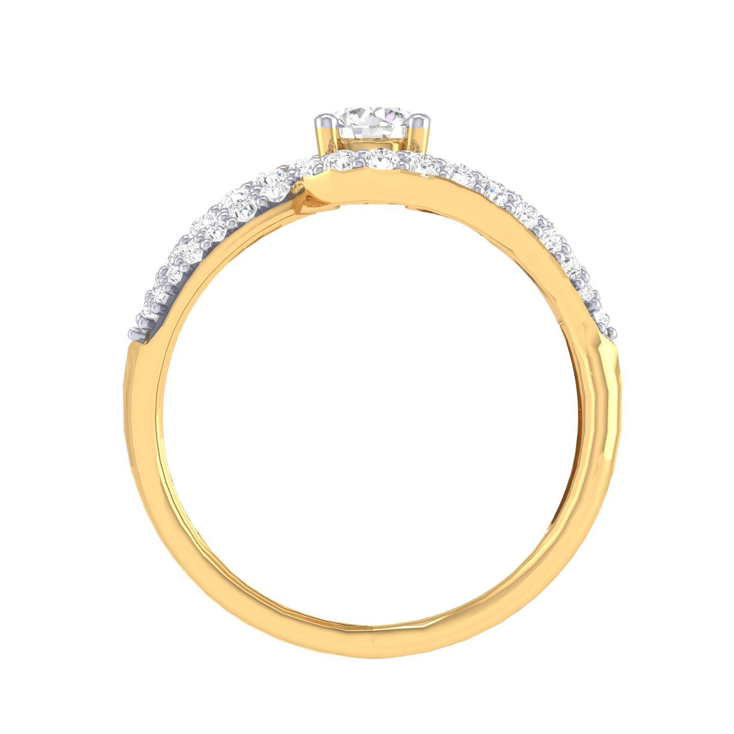 Yellow Gold Plated Sterling Silver Ring