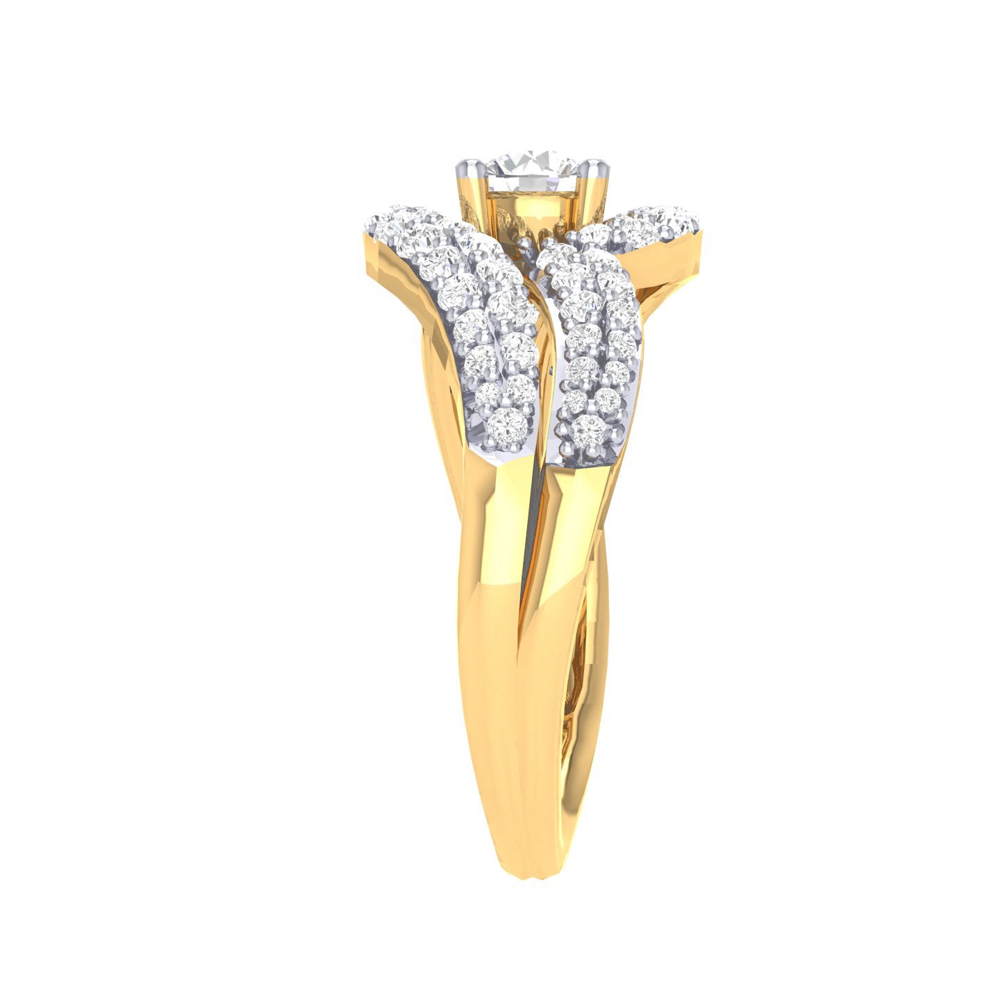 Yellow Gold Plated Sterling Silver Ring