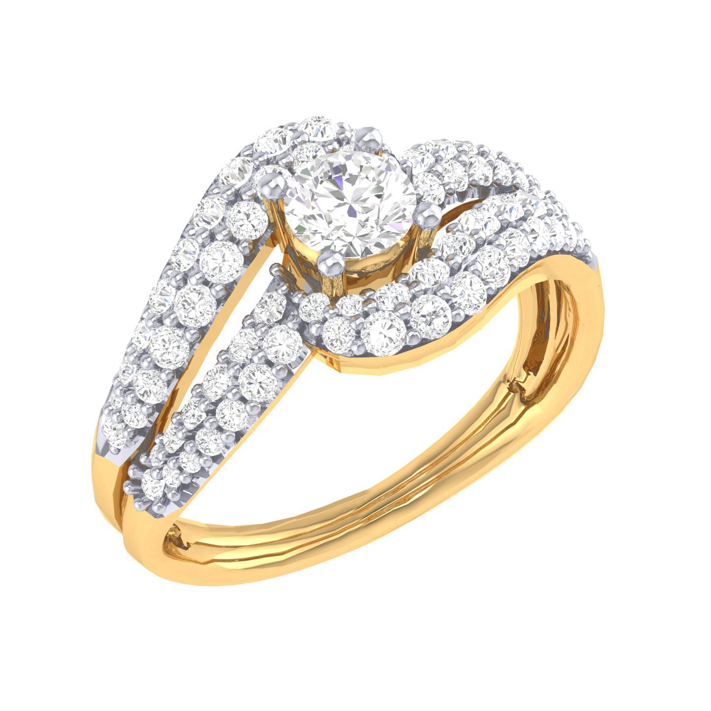 Yellow Gold Plated Sterling Silver Ring