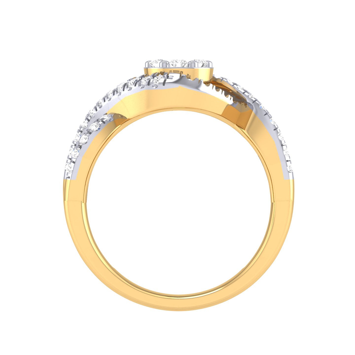Yellow Gold Plated Sterling Silver Ring