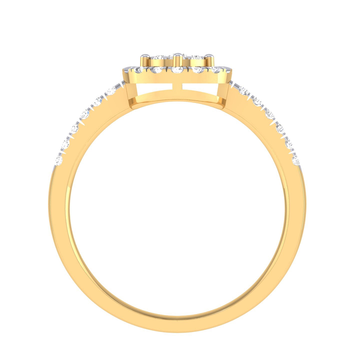 Yellow Gold Plated Sterling Silver Ring