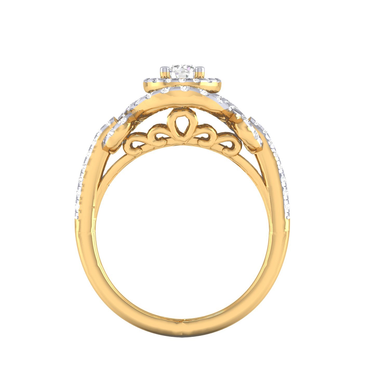 Yellow Gold Plated Sterling Silver Ring